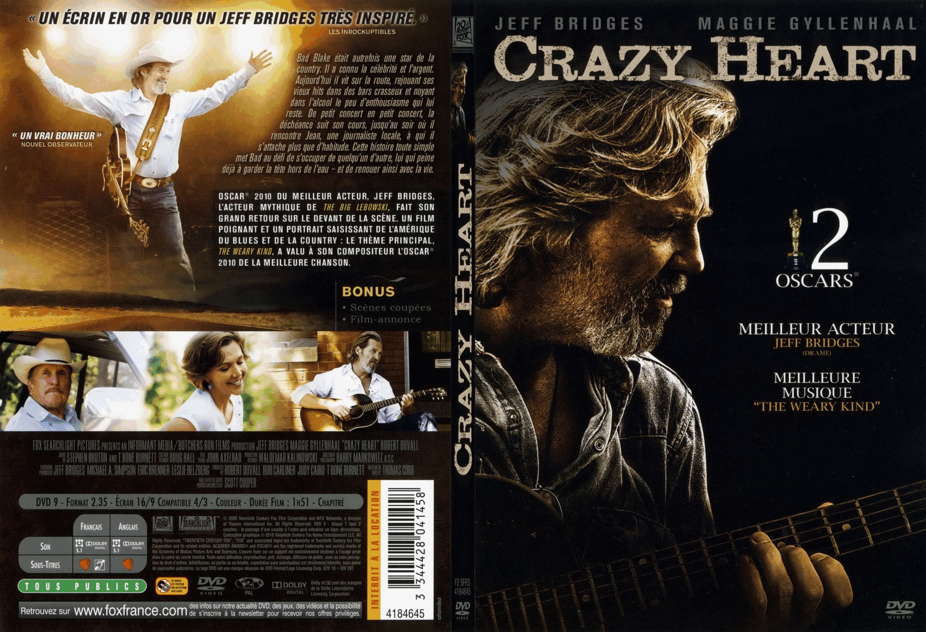 Jaquette DVD Crazy heart - SLIM