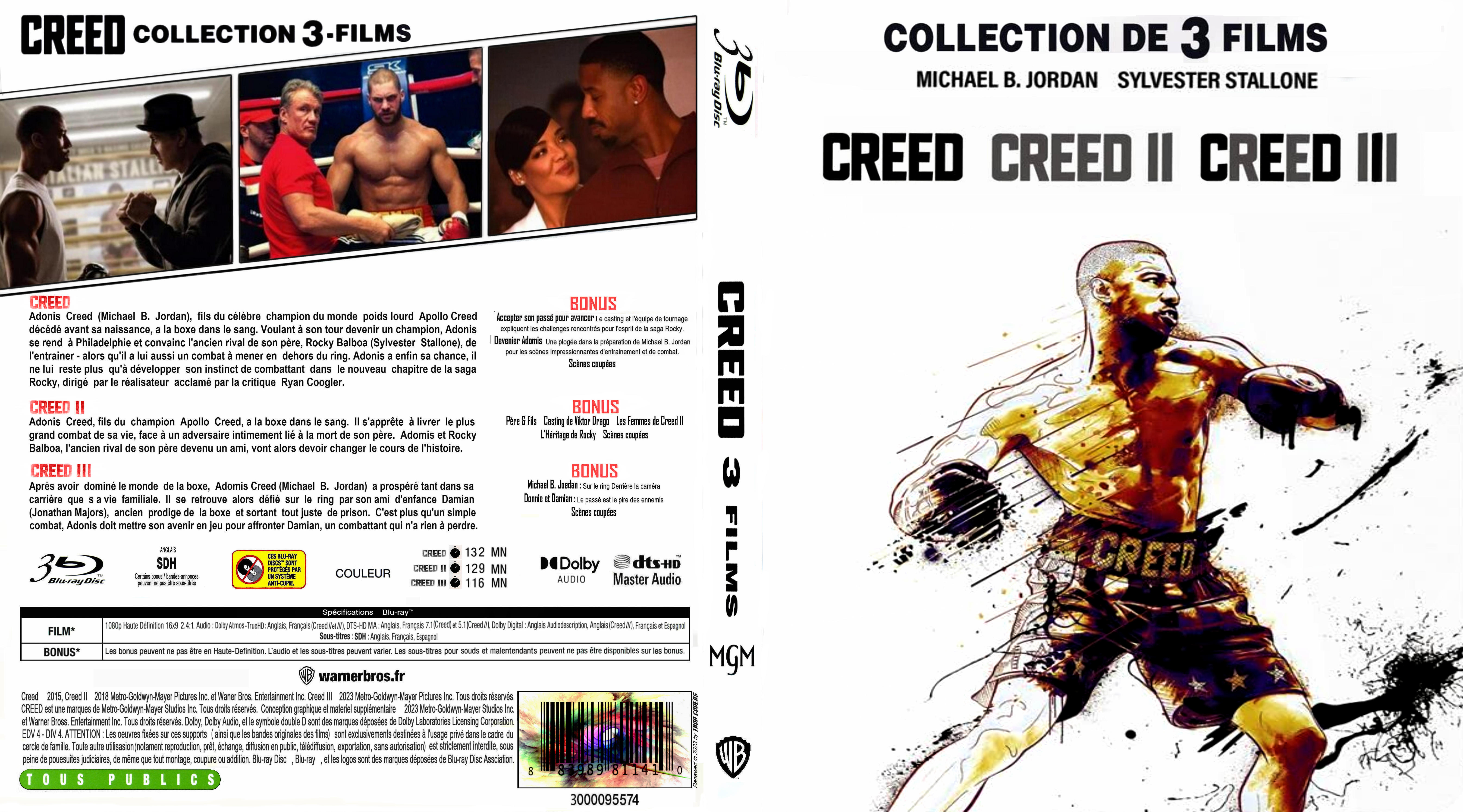 Jaquette DVD Creed COFFRET custom (BLU-RAY)