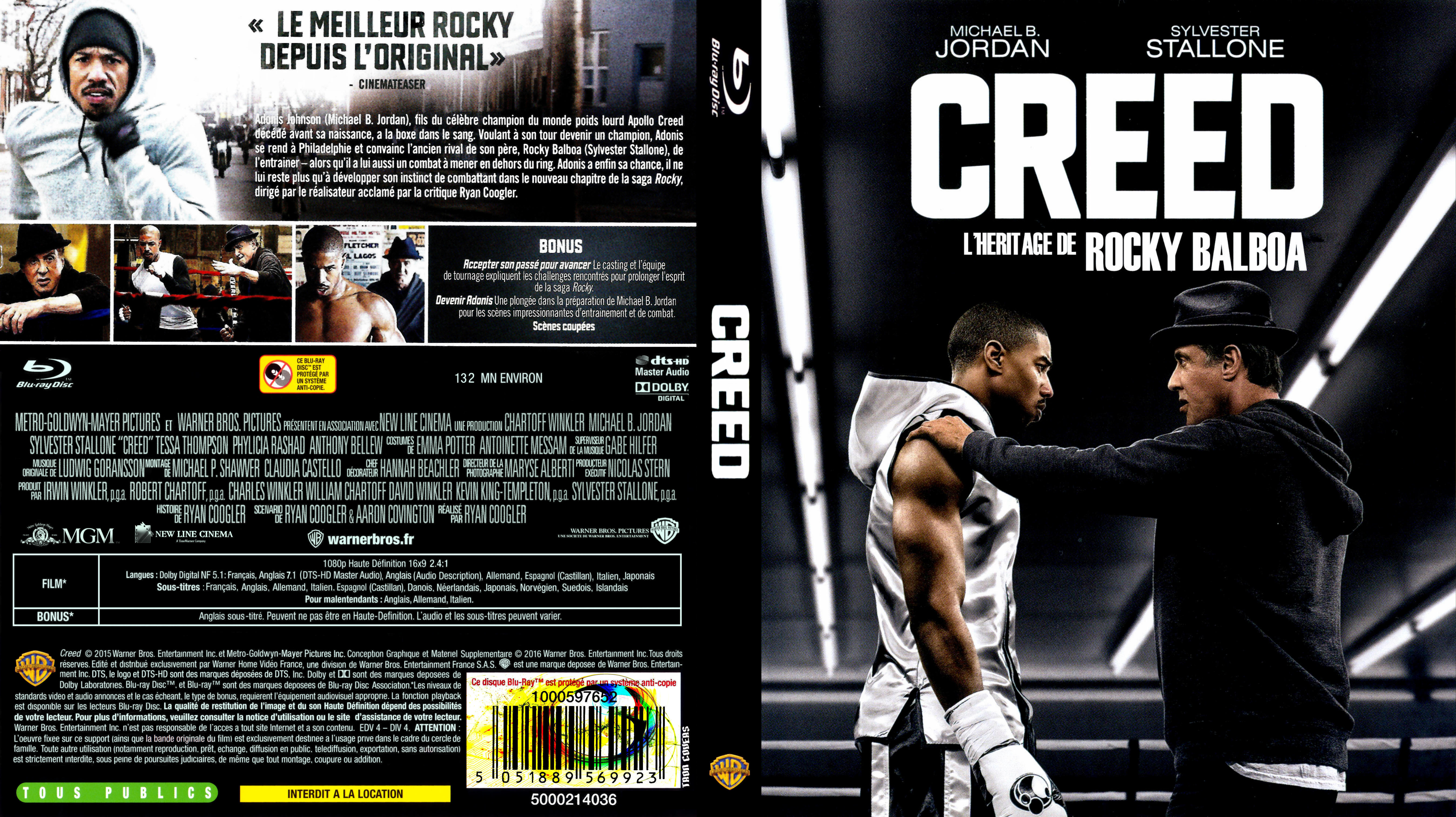Jaquette DVD Creed custom (BLU-RAY)