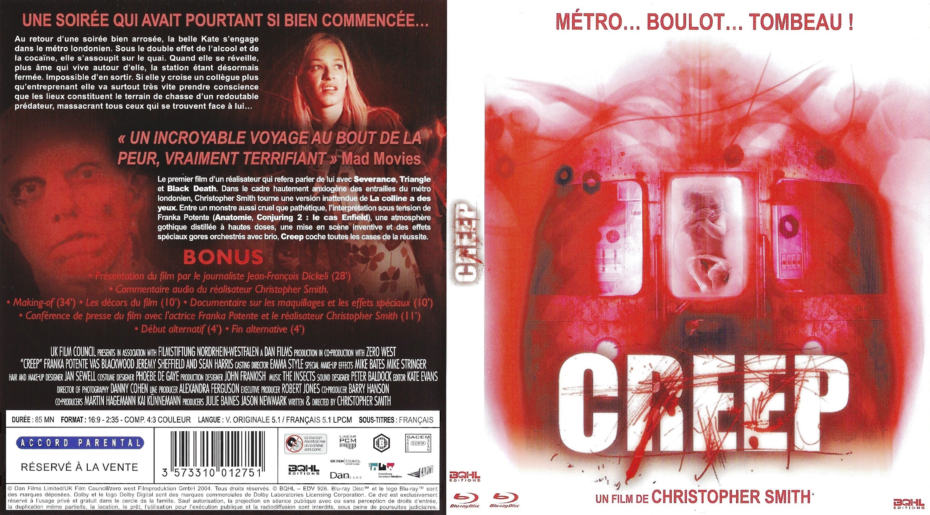 Jaquette DVD Creep (BLU-RAY)