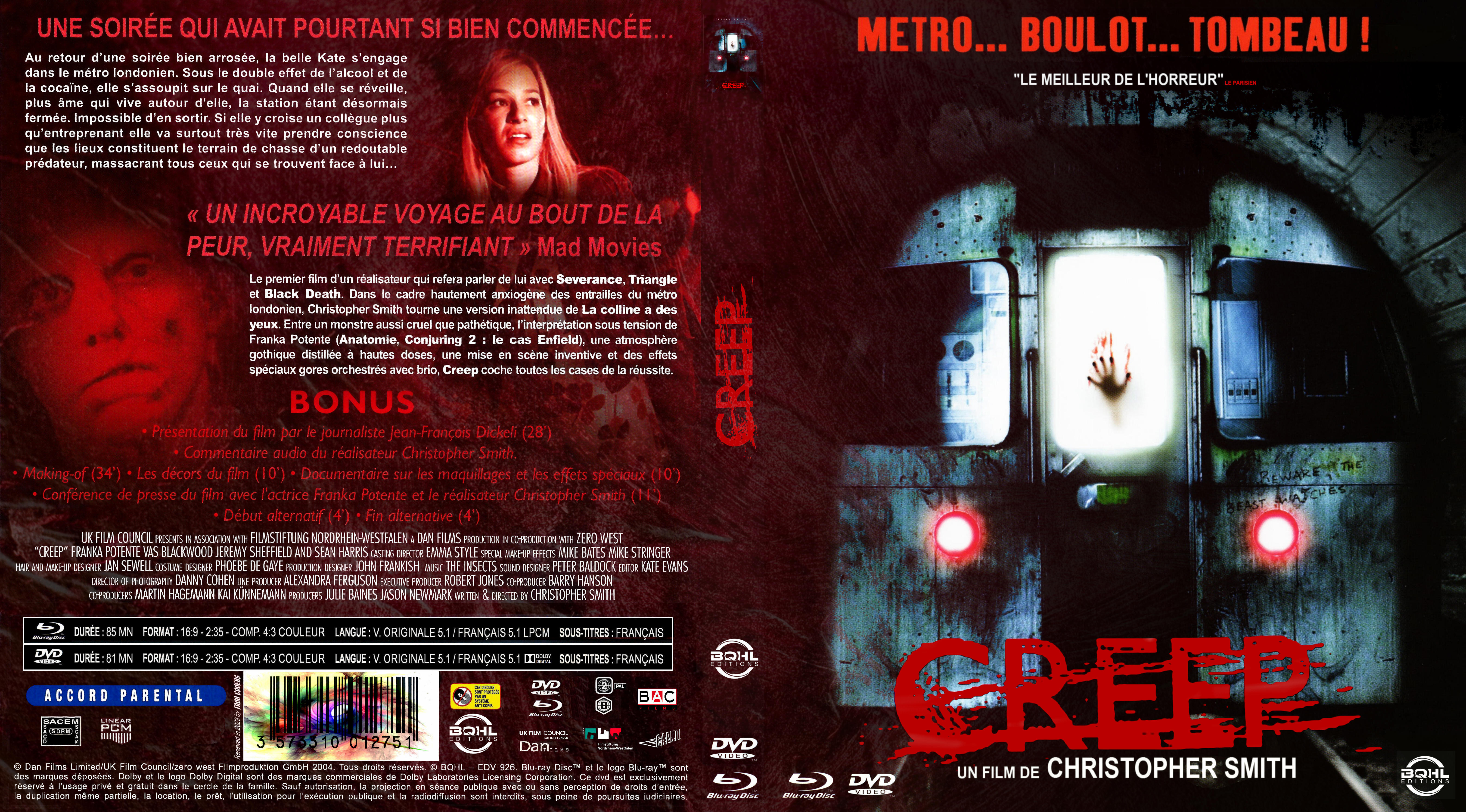 Jaquette DVD Creep custom (BLU-RAY)