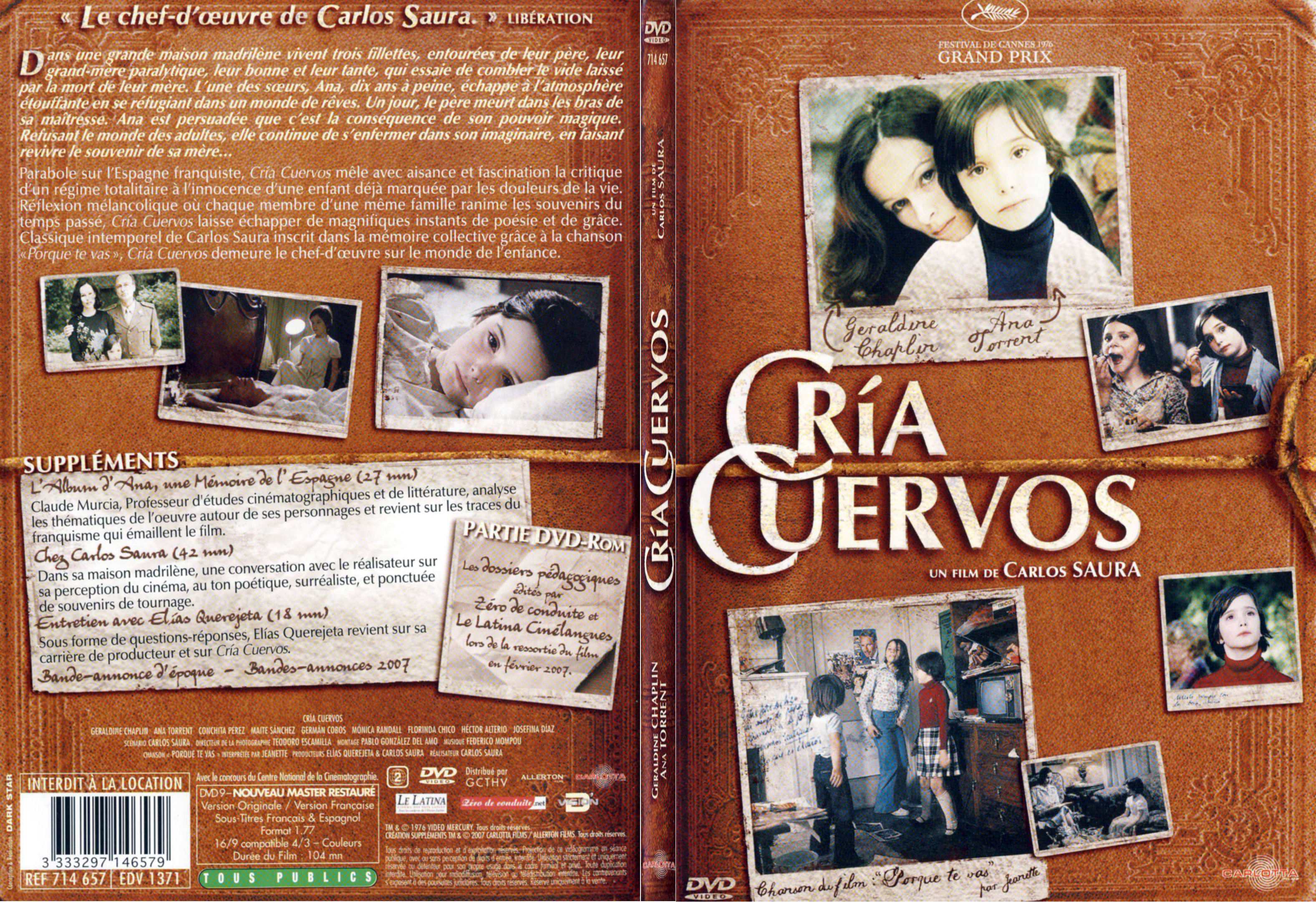 Jaquette DVD Cria cuervos - SLIM