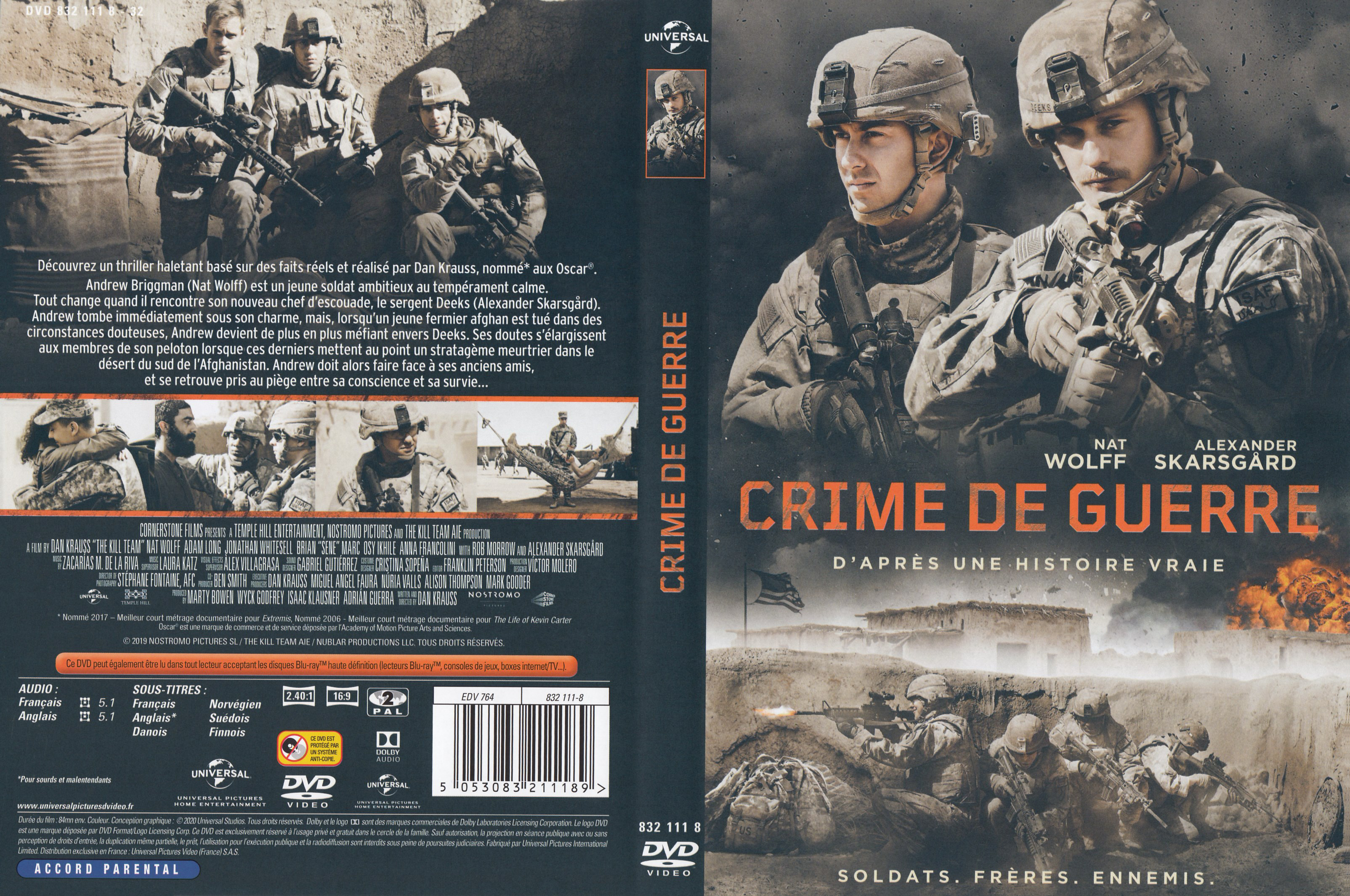 Jaquette DVD Crime de guerre