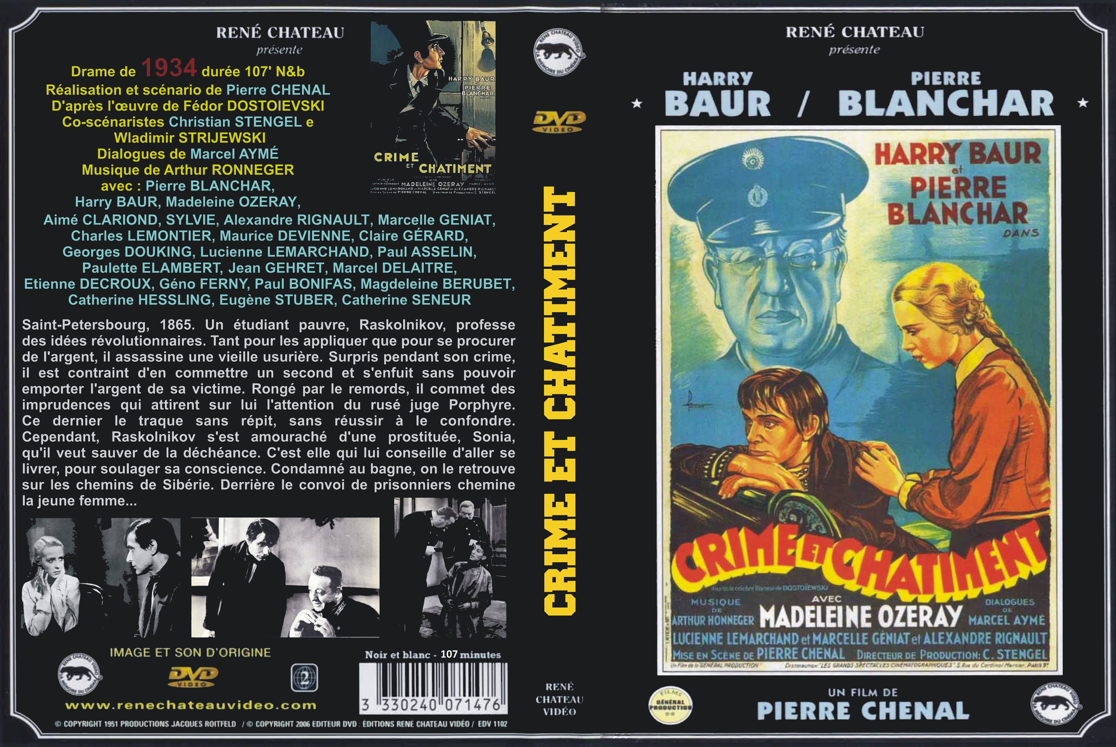 Jaquette DVD Crime et chatiment (1934) custom