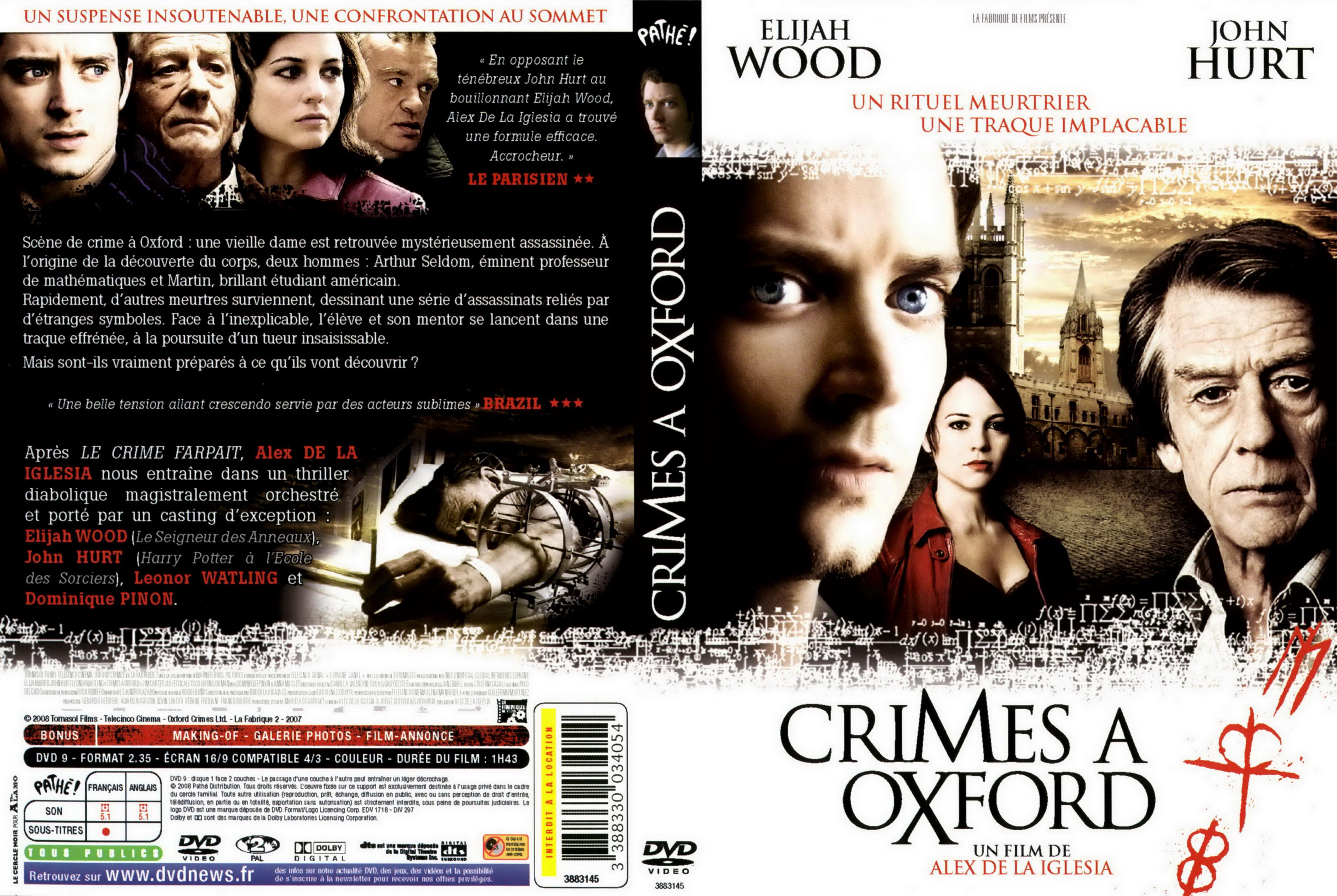 Jaquette DVD Crimes  Oxford