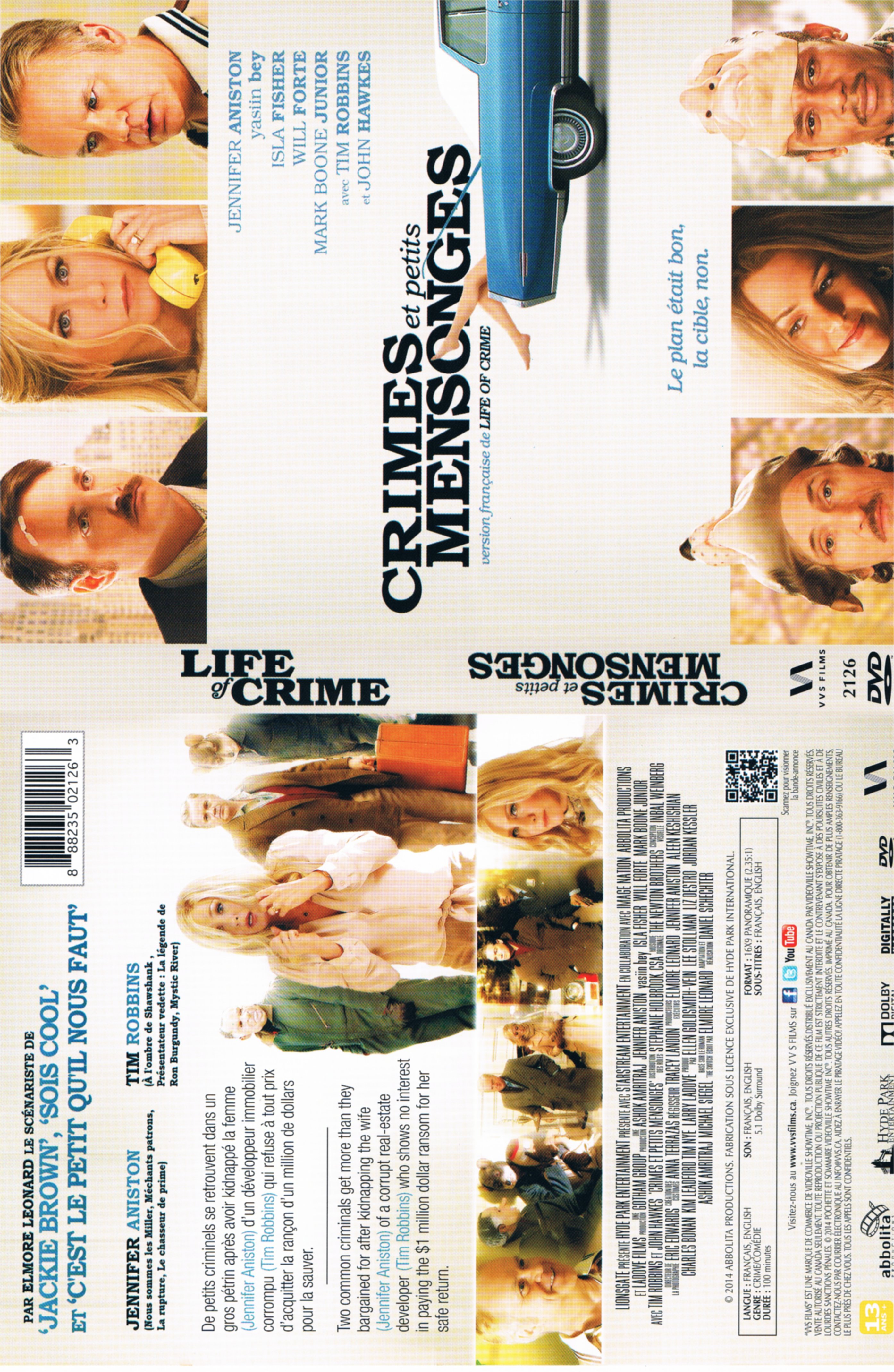 Jaquette DVD Crimes et petits mensonges (Canadienne)