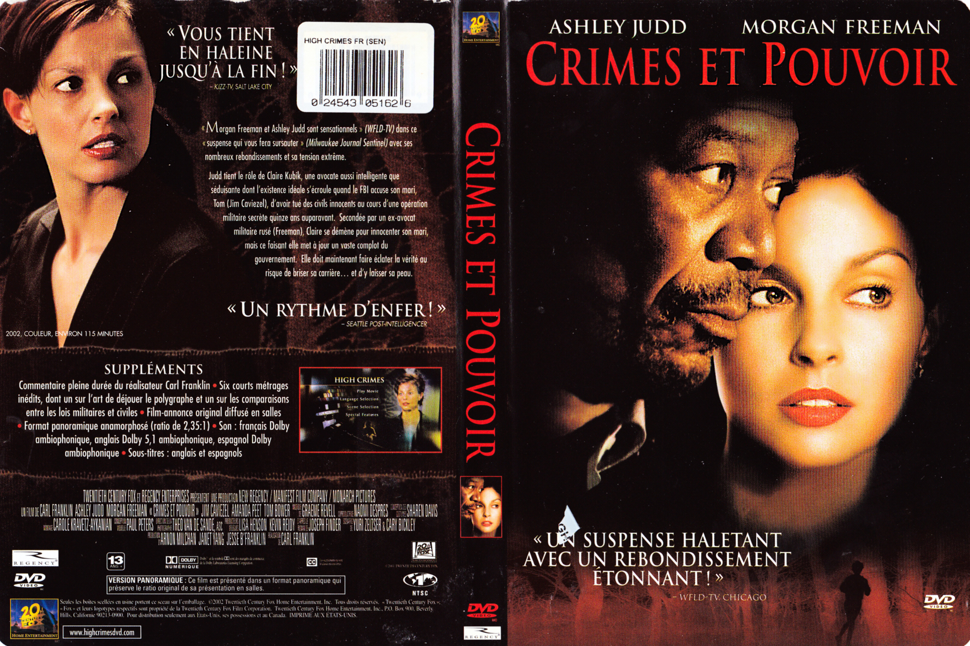 Jaquette DVD Crimes et pouvoir (Canadienne)