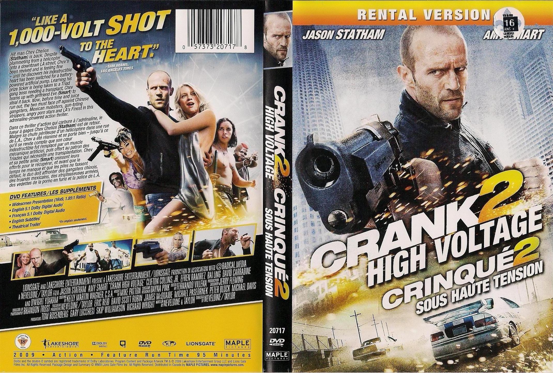 Jaquette DVD Crinqu 2 - Crank 2 (Canadienne)