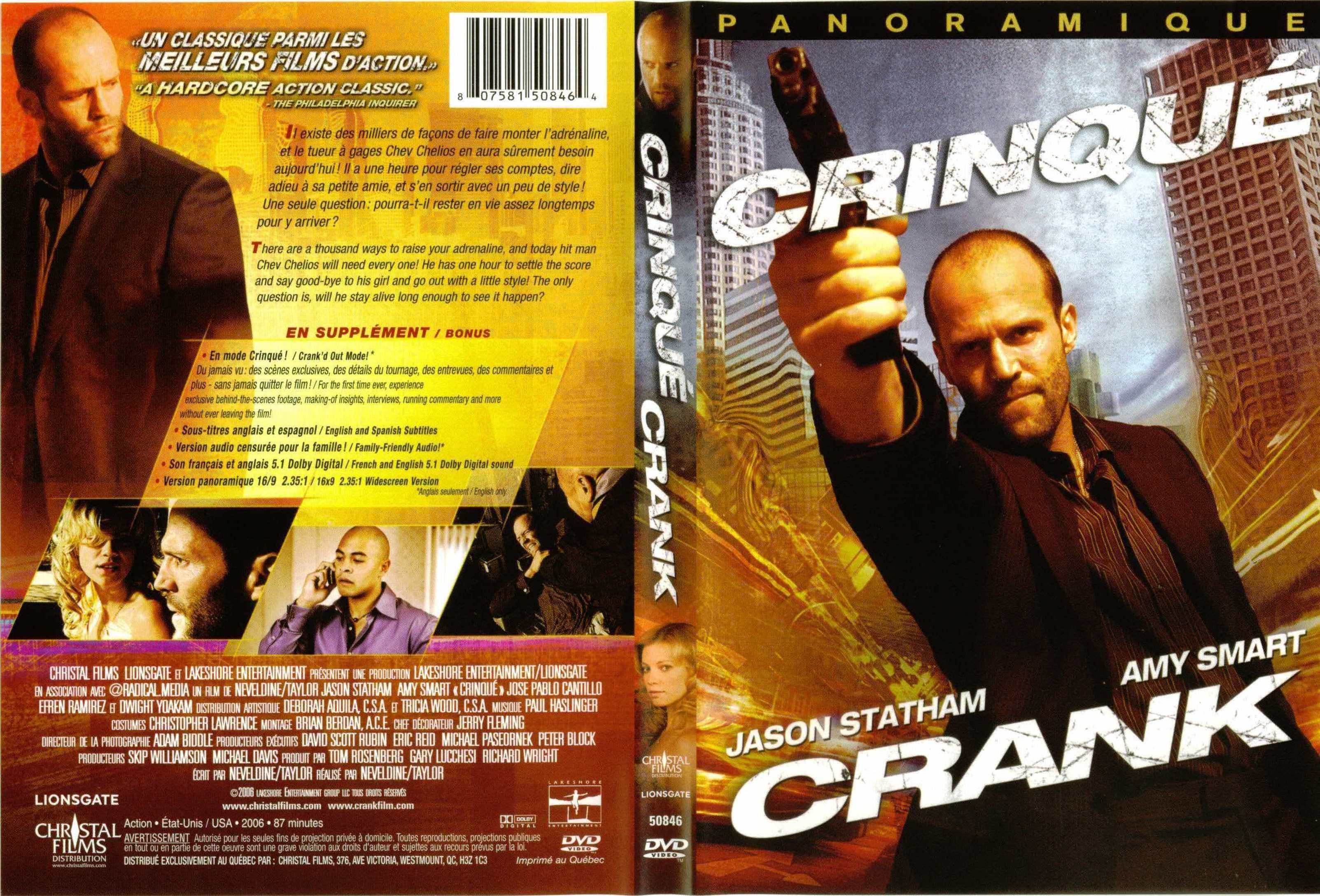 Jaquette DVD Crinqu - Crank (Canadienne)