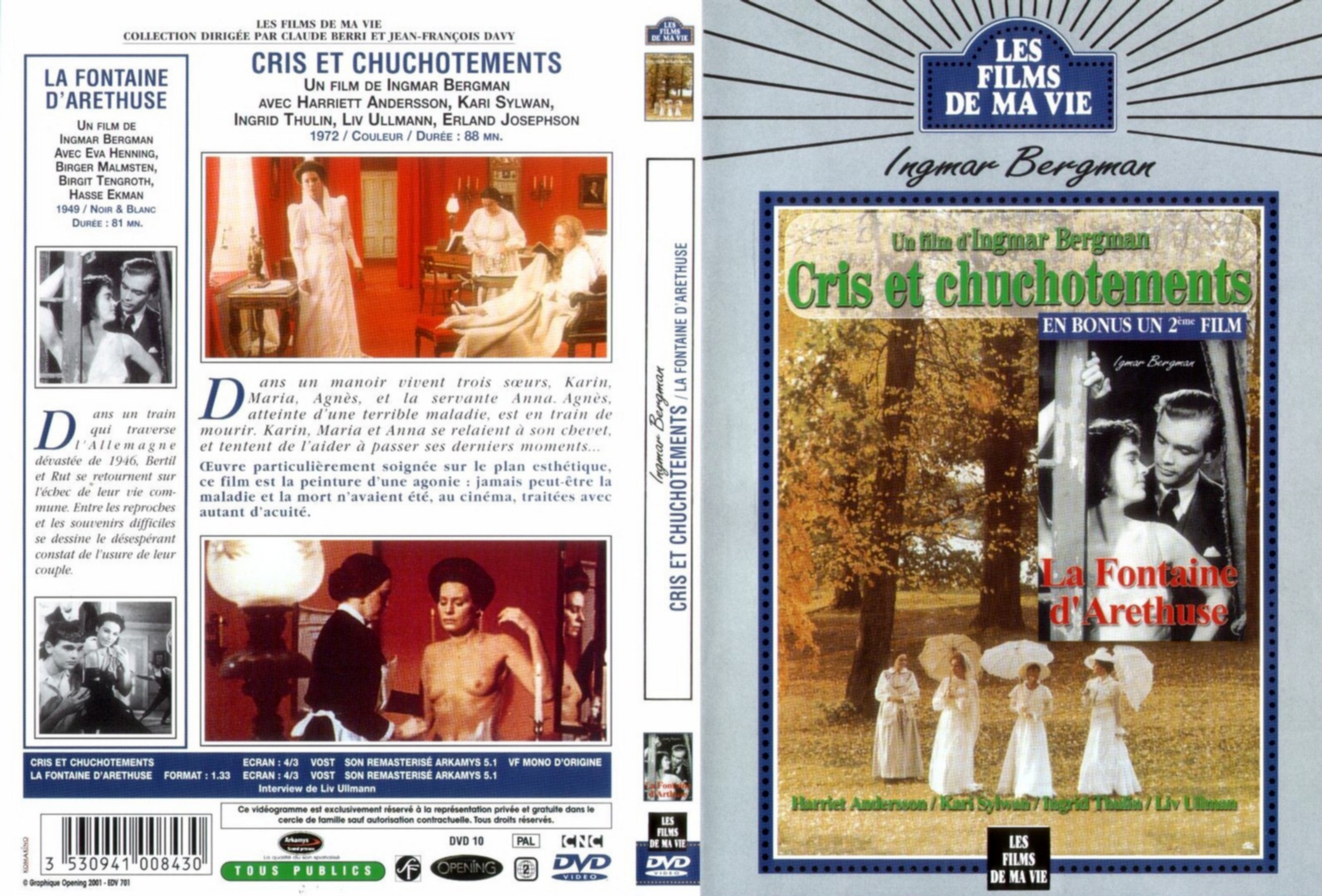Jaquette DVD Cris et chuchotements