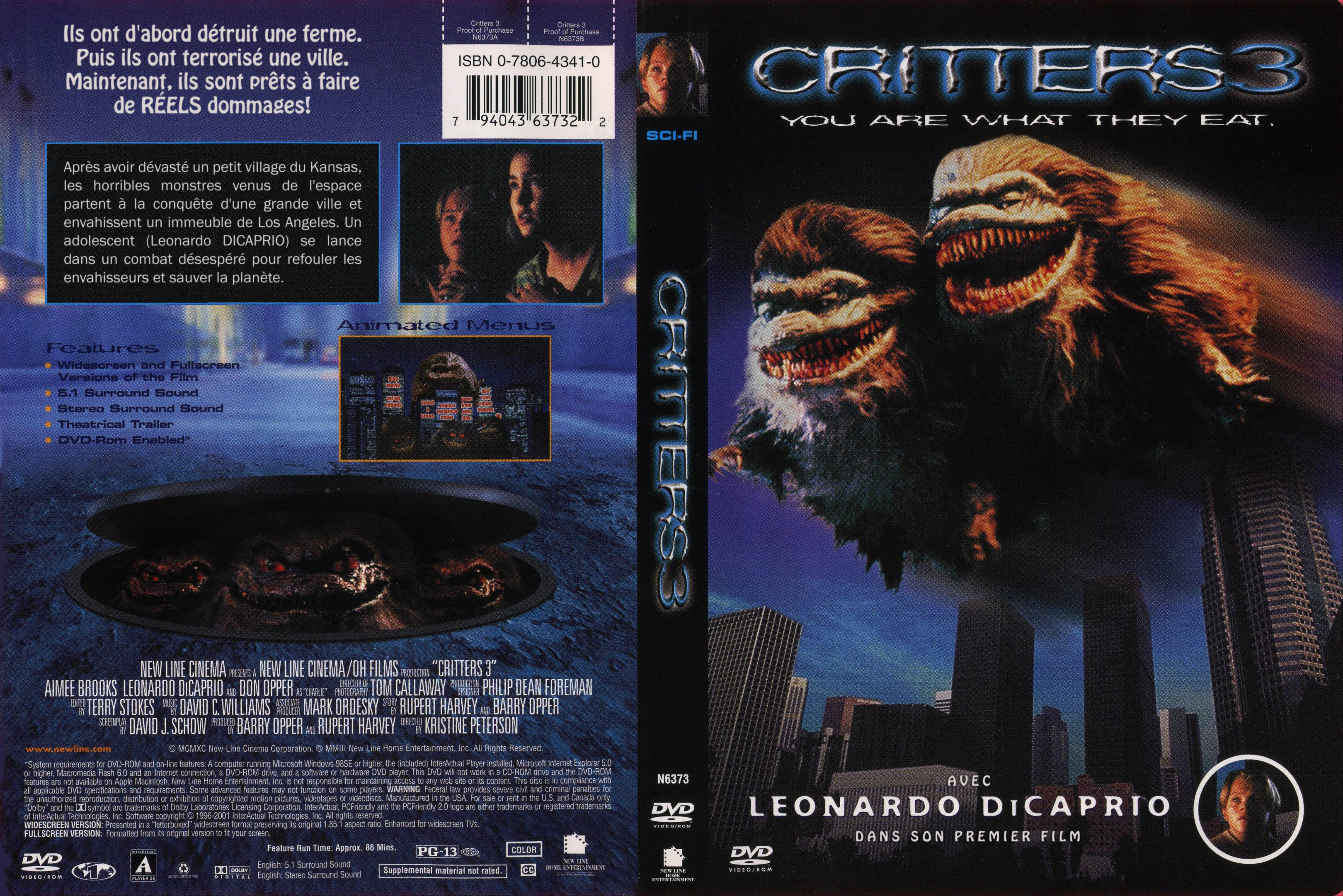 Jaquette DVD Critters 3 (Canadienne)