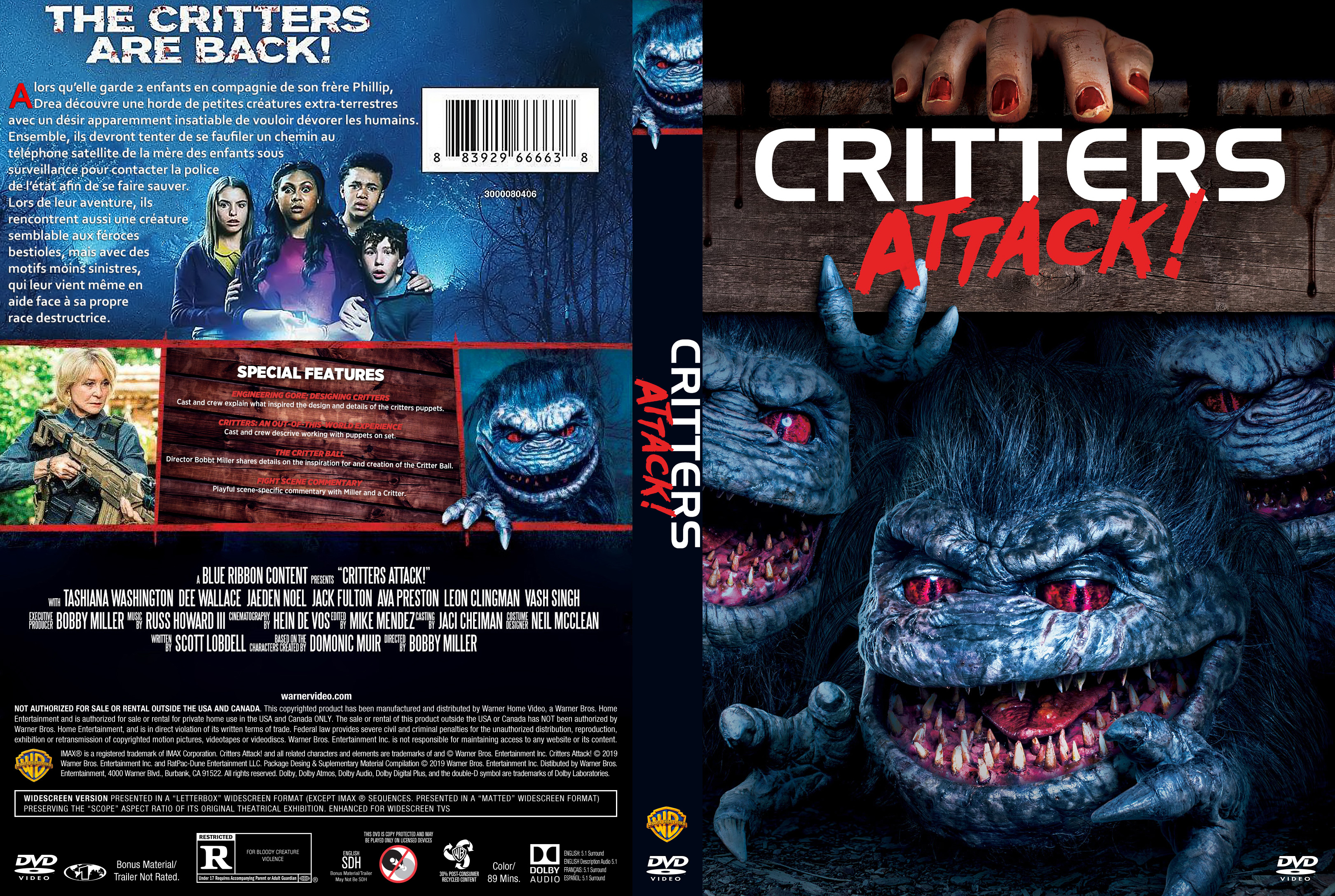 Jaquette DVD Critters 5 - Attack (Canadienne)