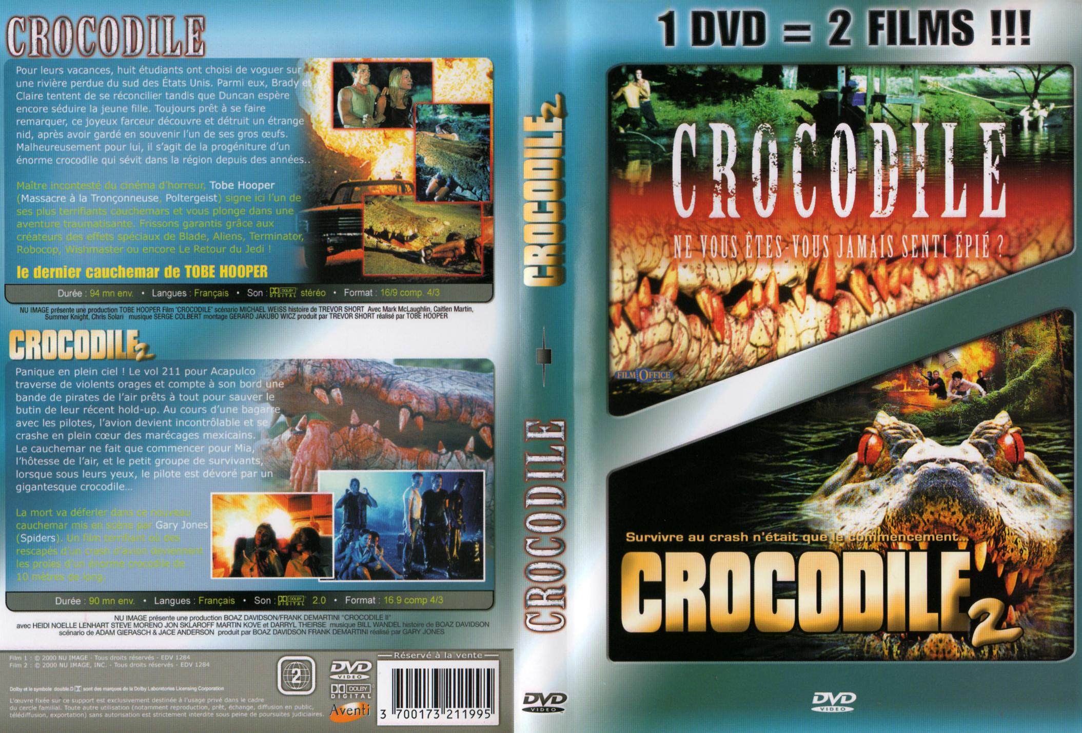Jaquette DVD Crocodile + Crocodile 2