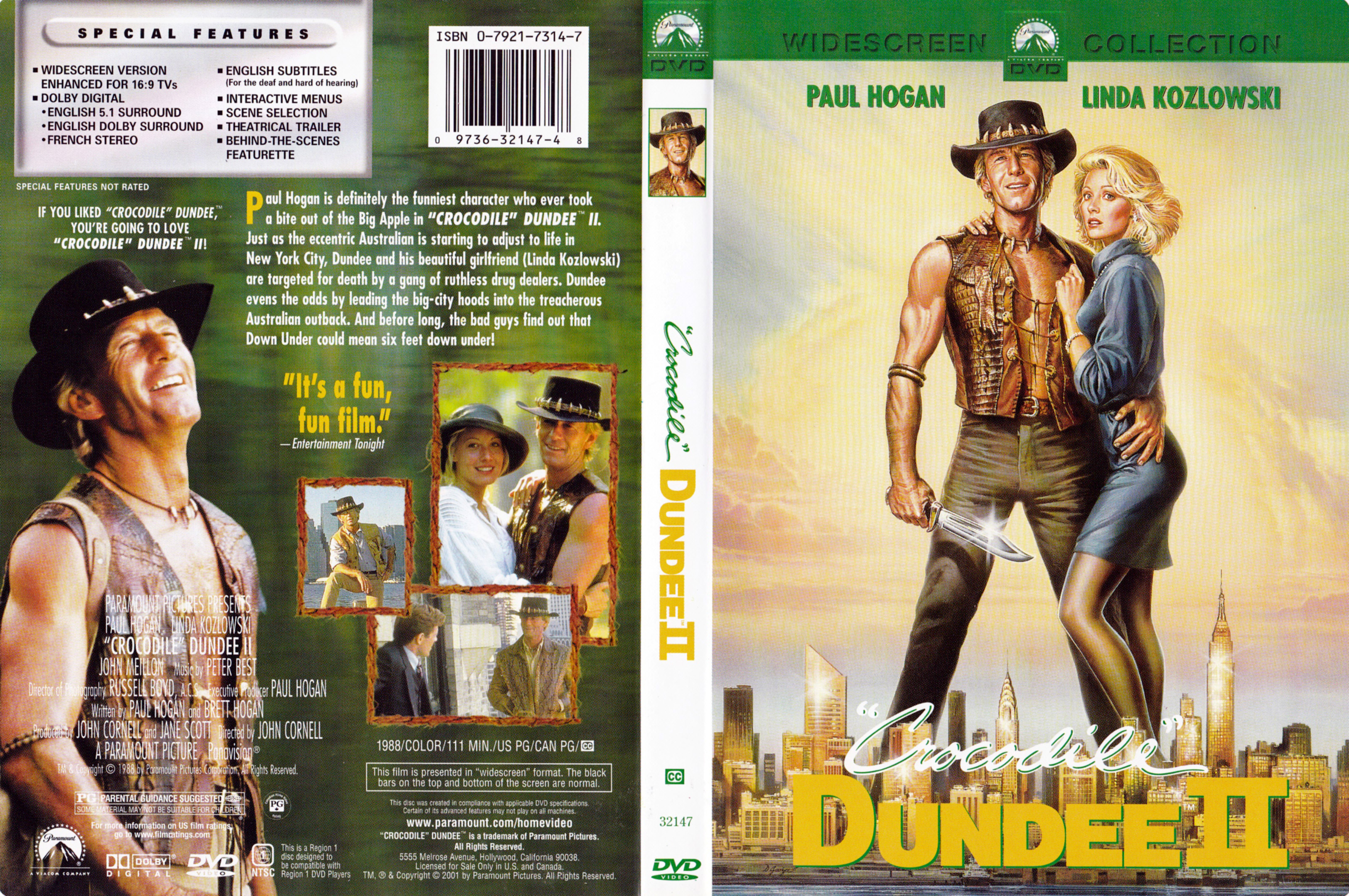 Jaquette DVD Crocodile Dundee 2 (Canadienne)