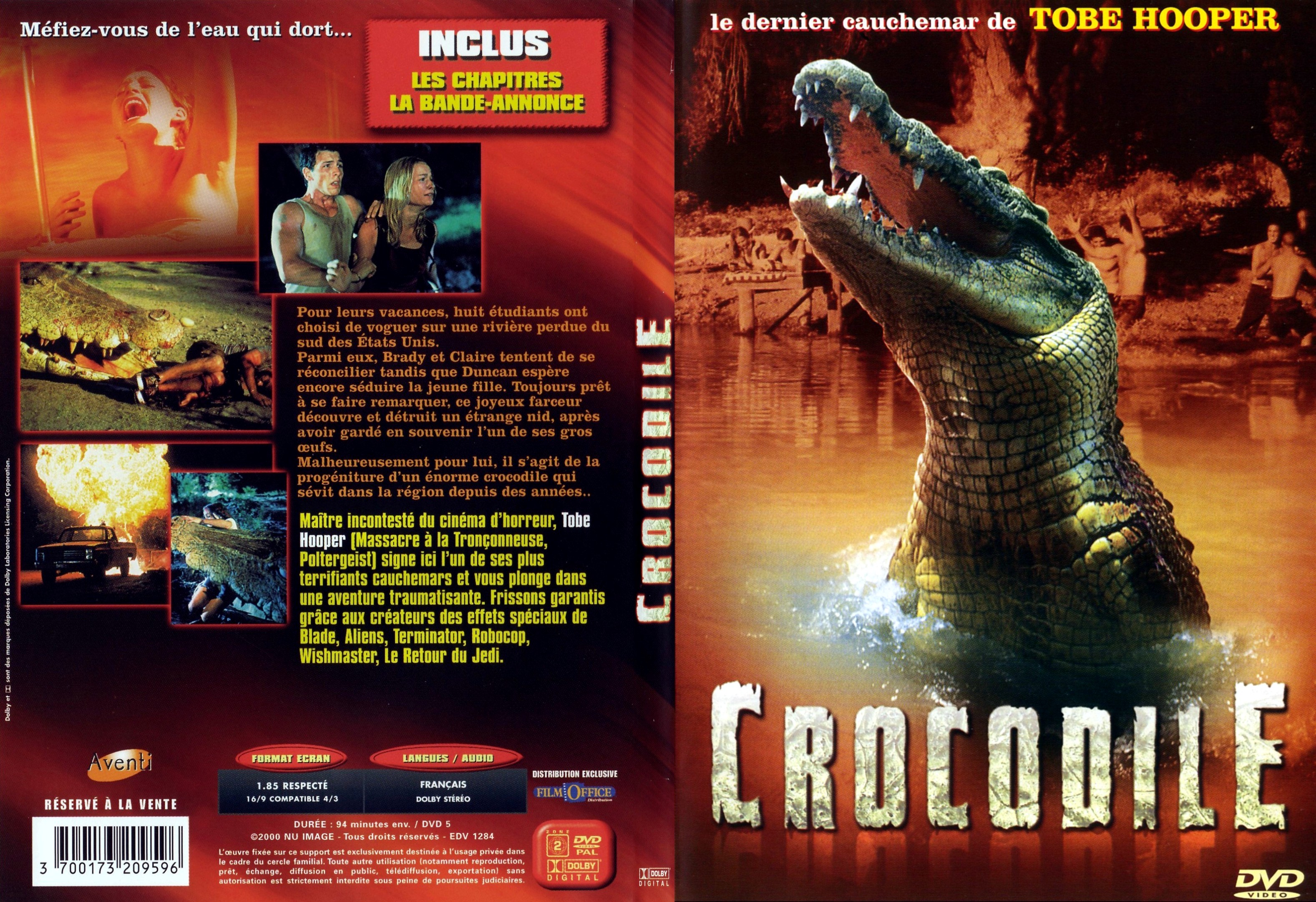 Jaquette DVD Crocodile - SLIM v2