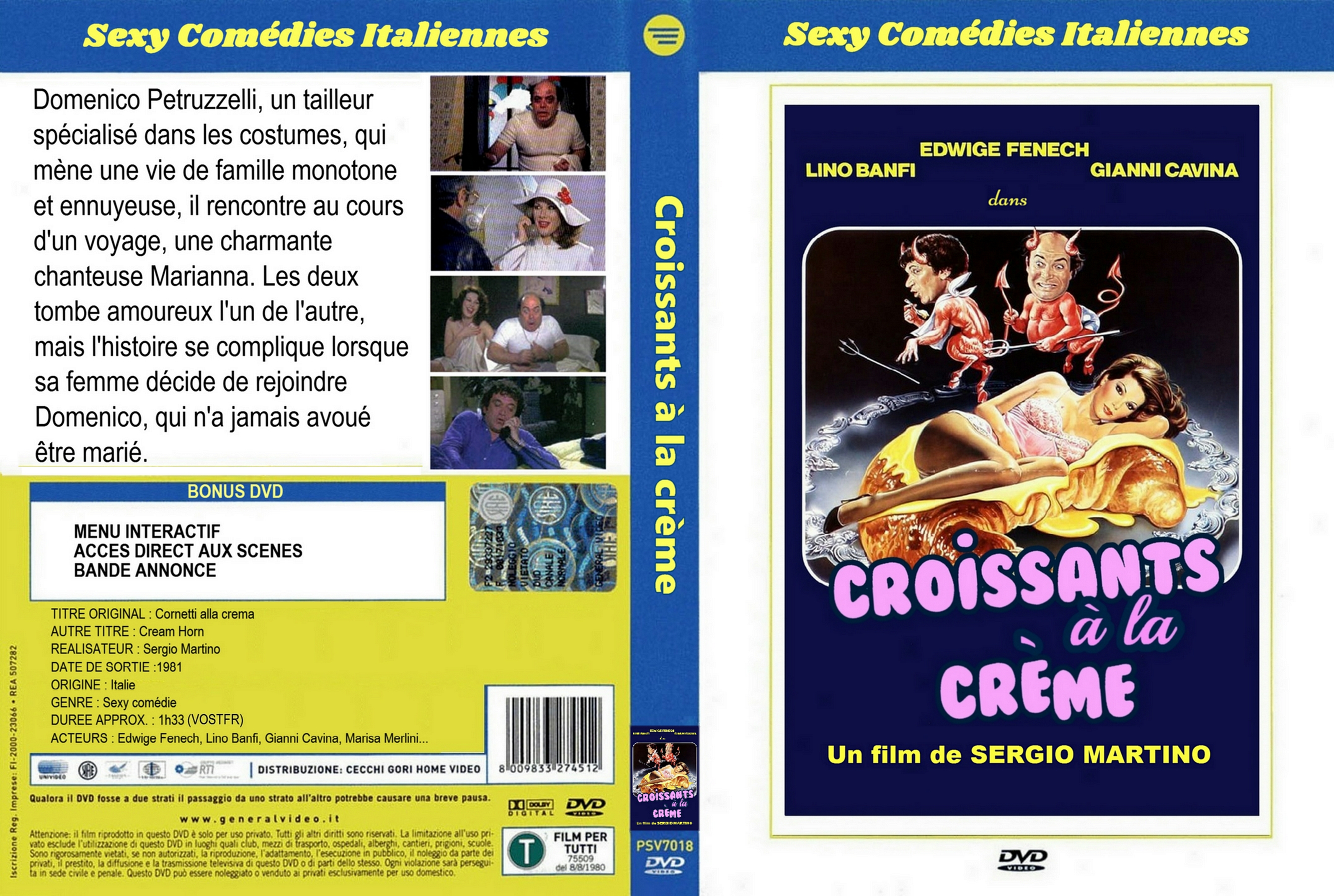 Jaquette DVD Croissants  la crme custom