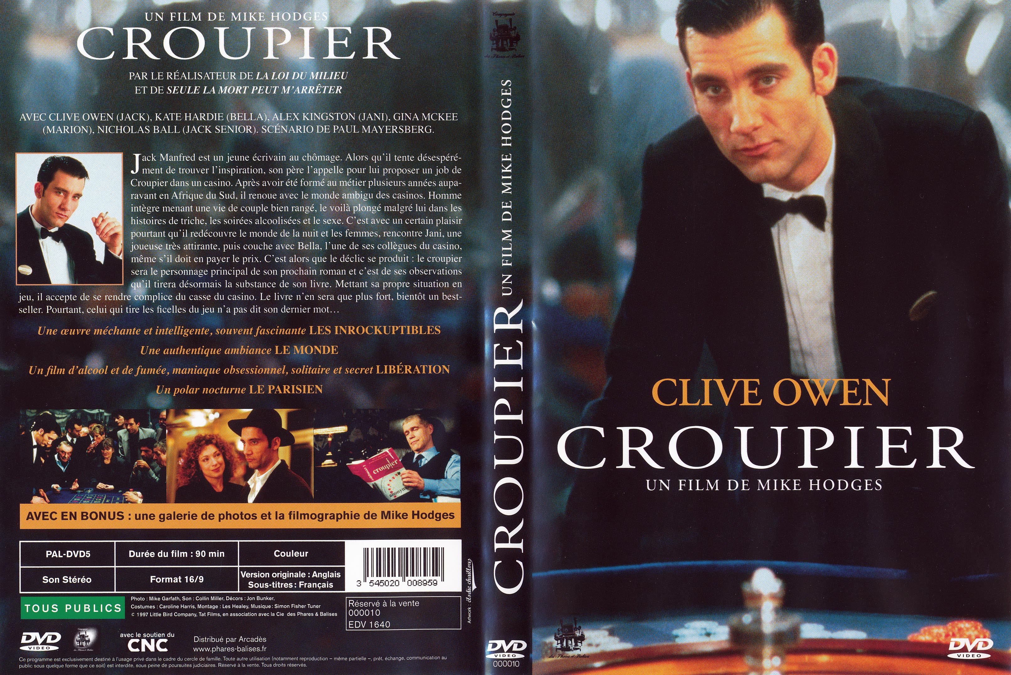 Jaquette DVD Croupier
