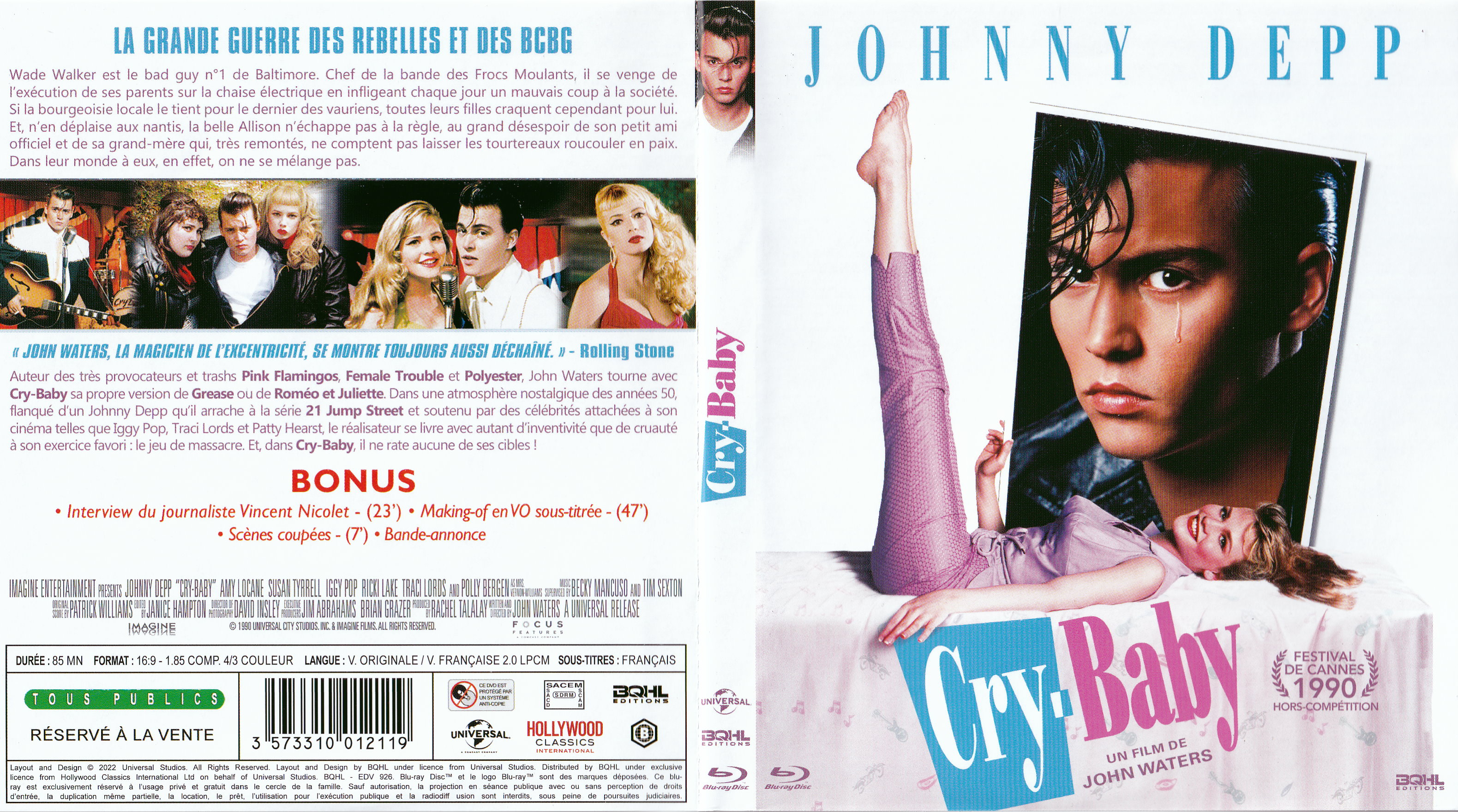 Jaquette DVD Cry-baby (BLU-RAY)