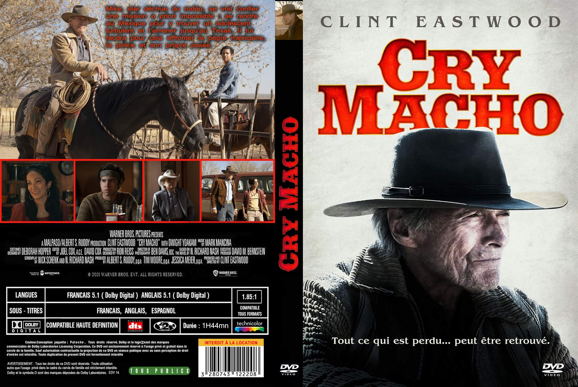 Jaquette DVD Cry macho custom