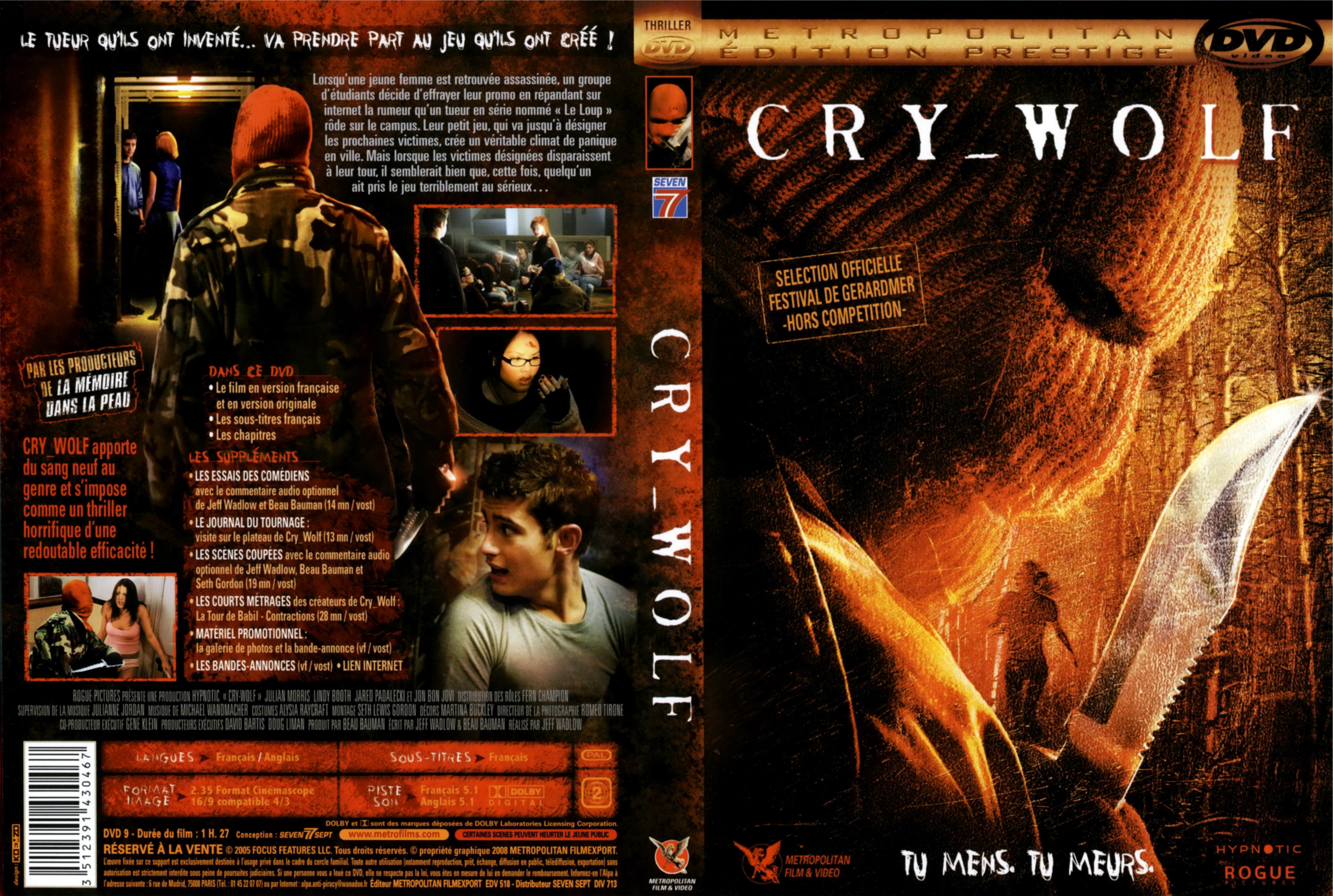 Jaquette DVD Cry wolf v2