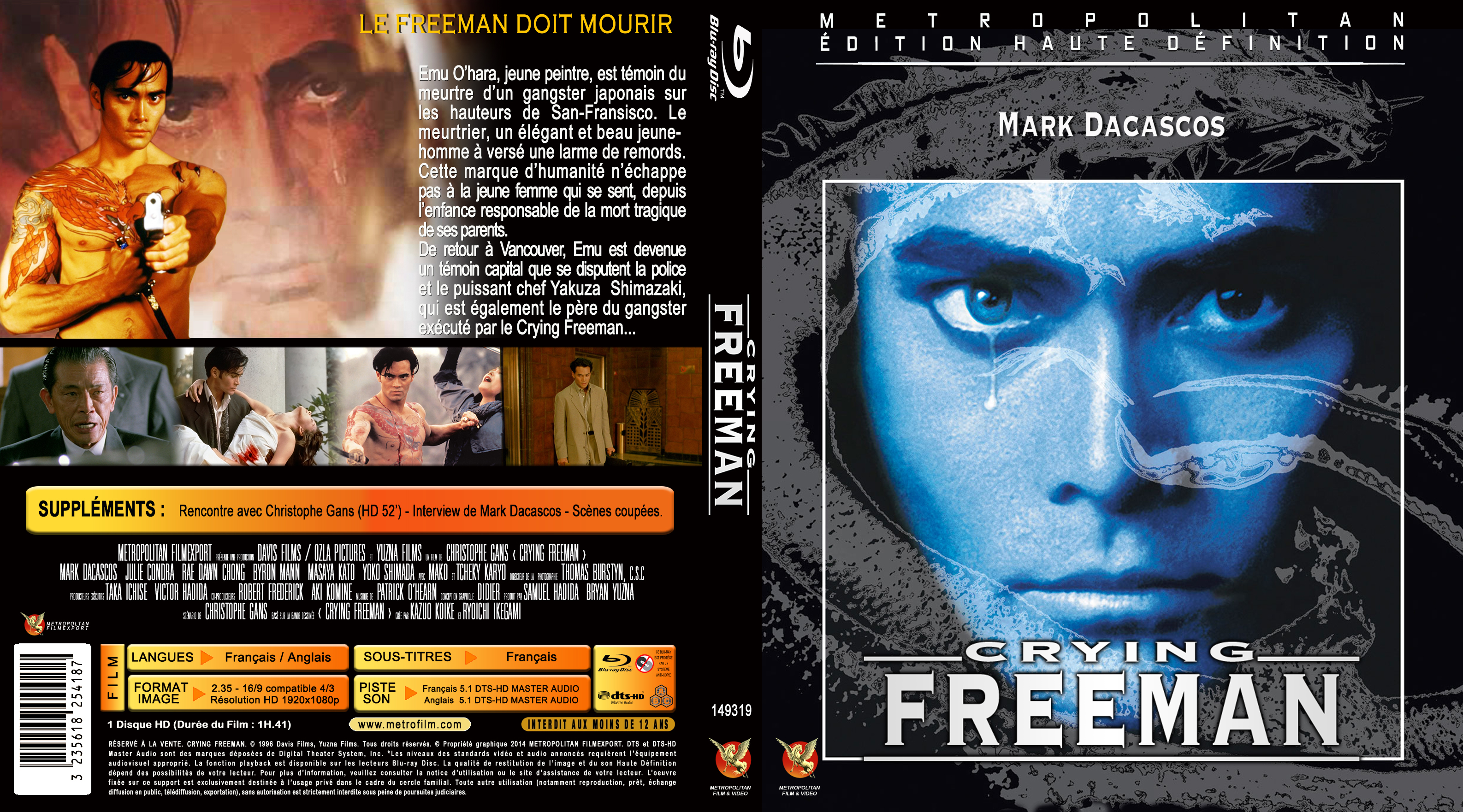 Jaquette DVD Crying freeman custom (BLU-RAY) v3