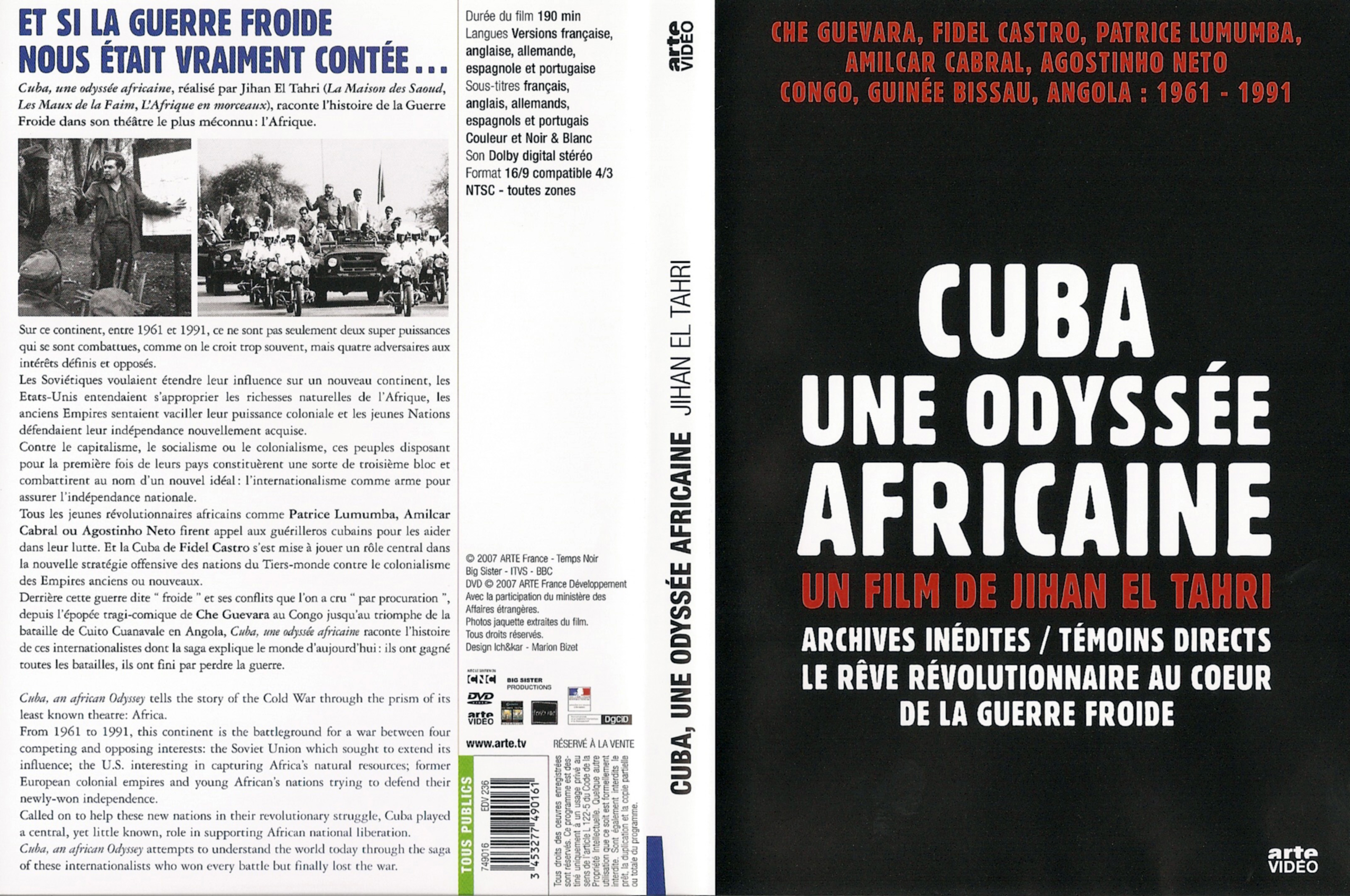 Jaquette DVD Cuba une odysse africaine