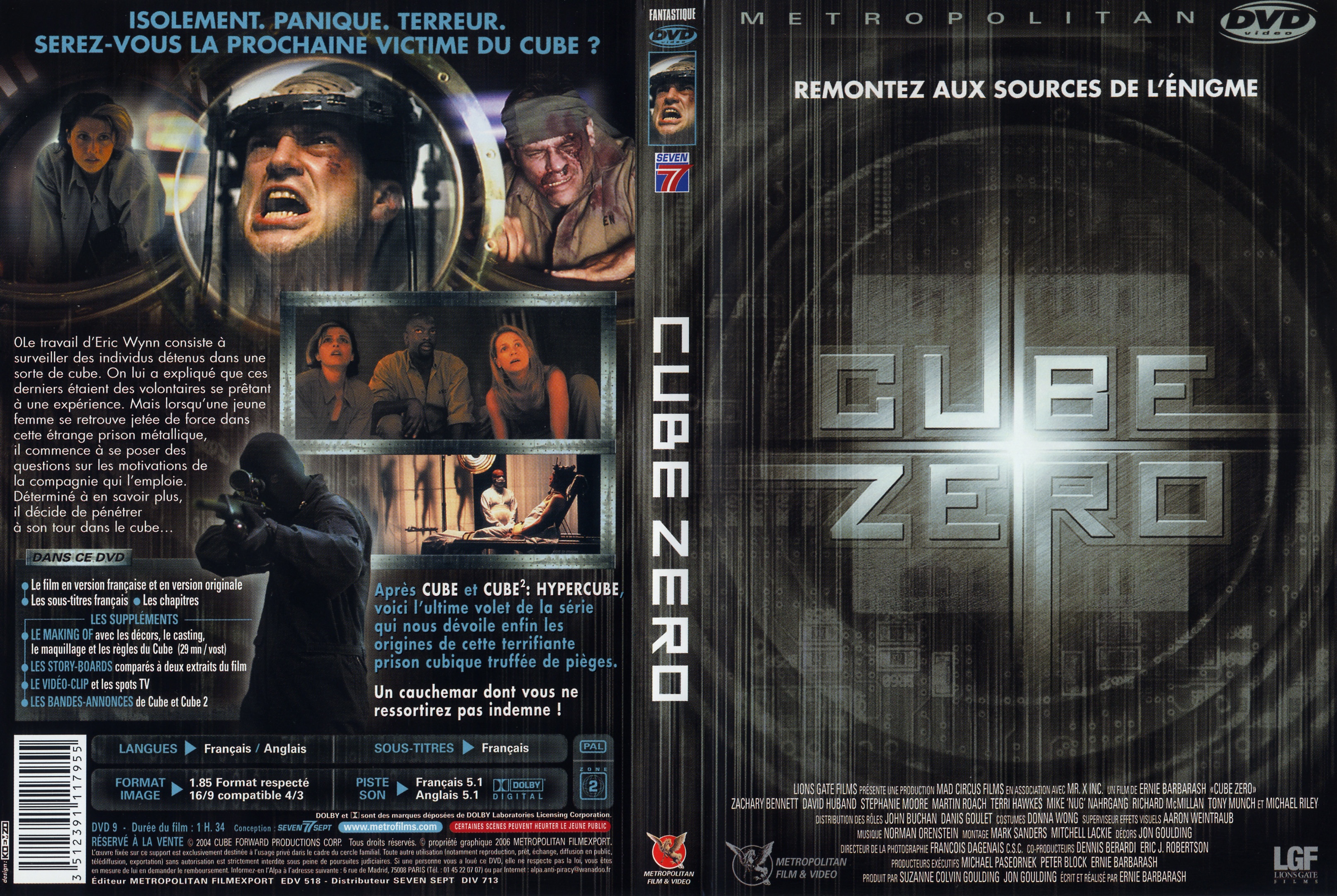 Jaquette DVD Cube Zero