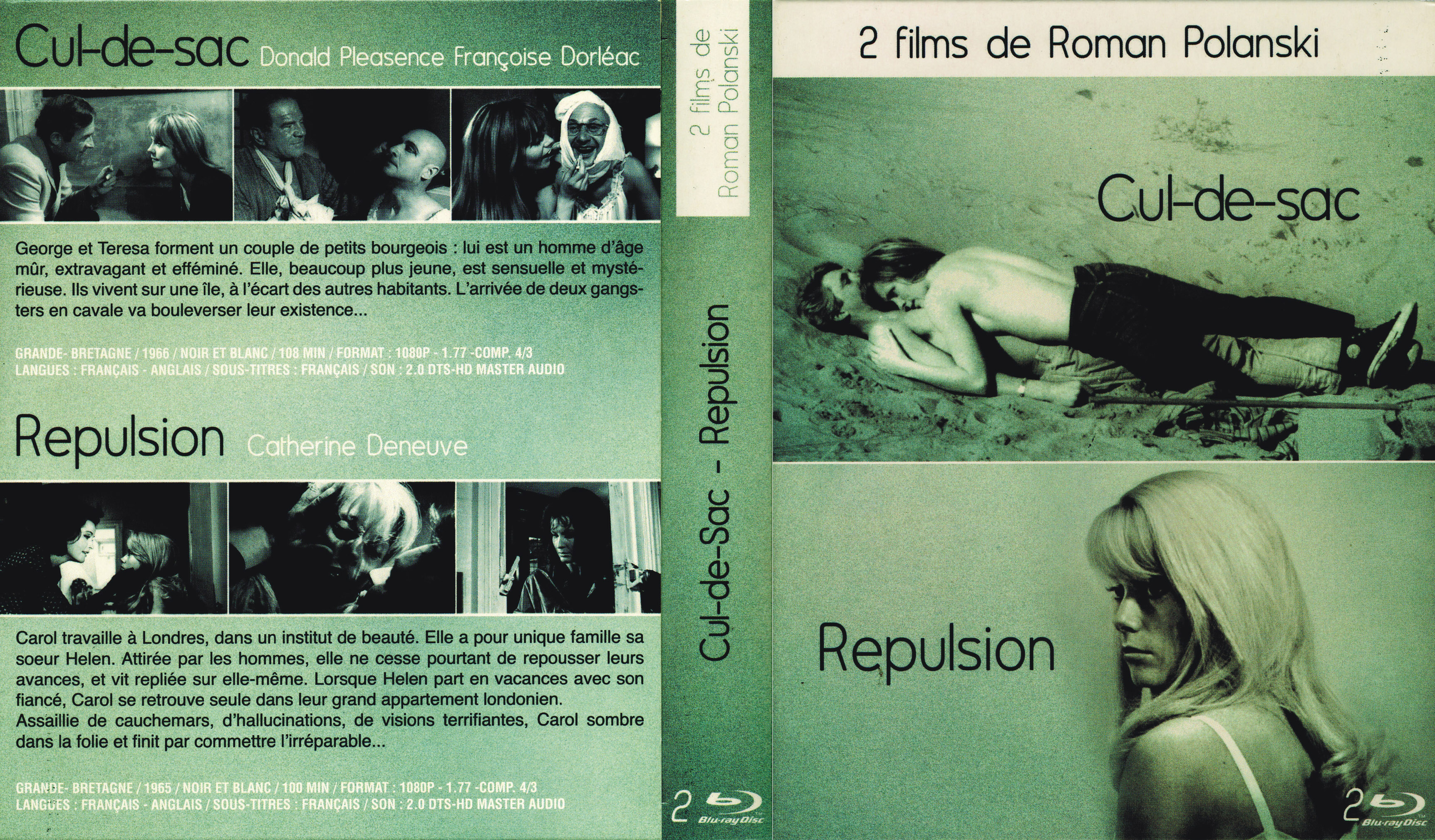 Jaquette DVD Cul-de-sac - Repulsion COFFRET (BLU-RAY)