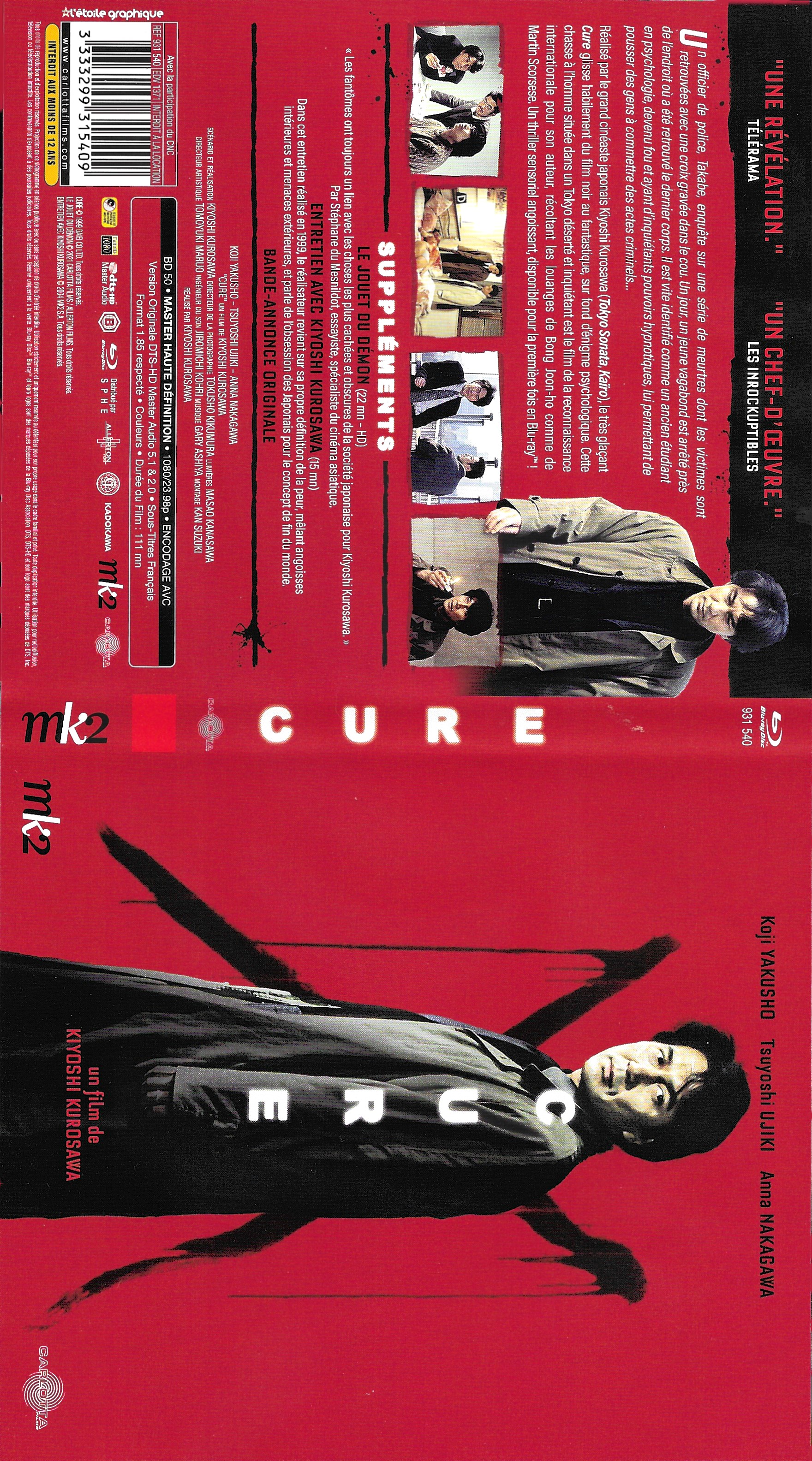 Jaquette DVD Cure (BLU-RAY)