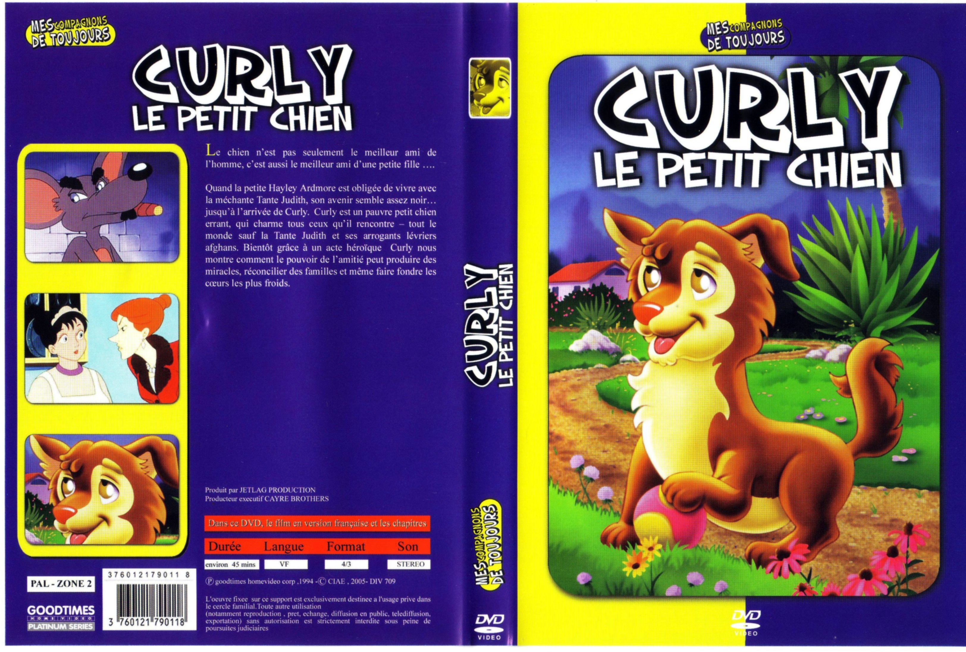 Jaquette DVD Curly le petit chien