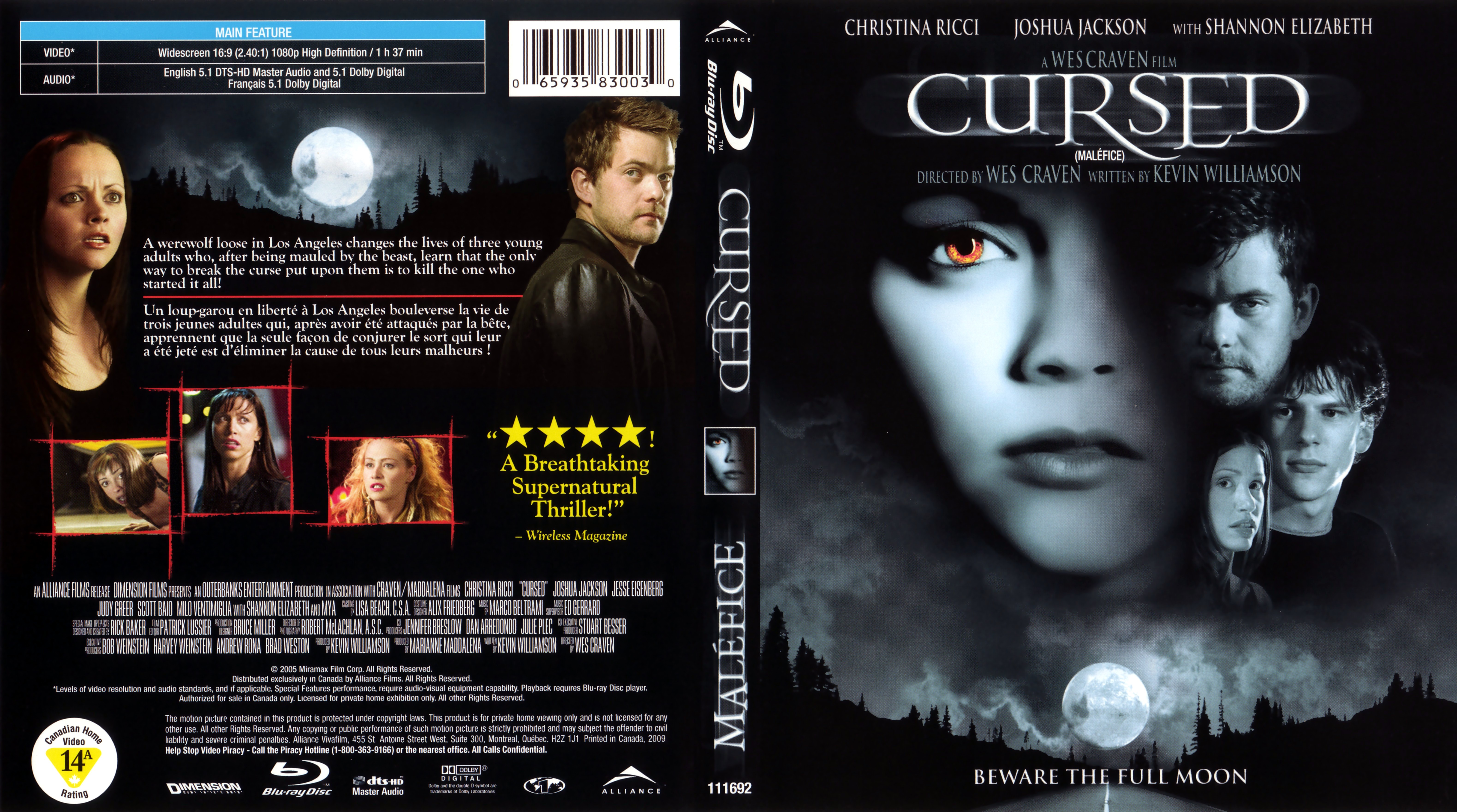 Jaquette DVD Cursed (Canadienne) (BLU-RAY)