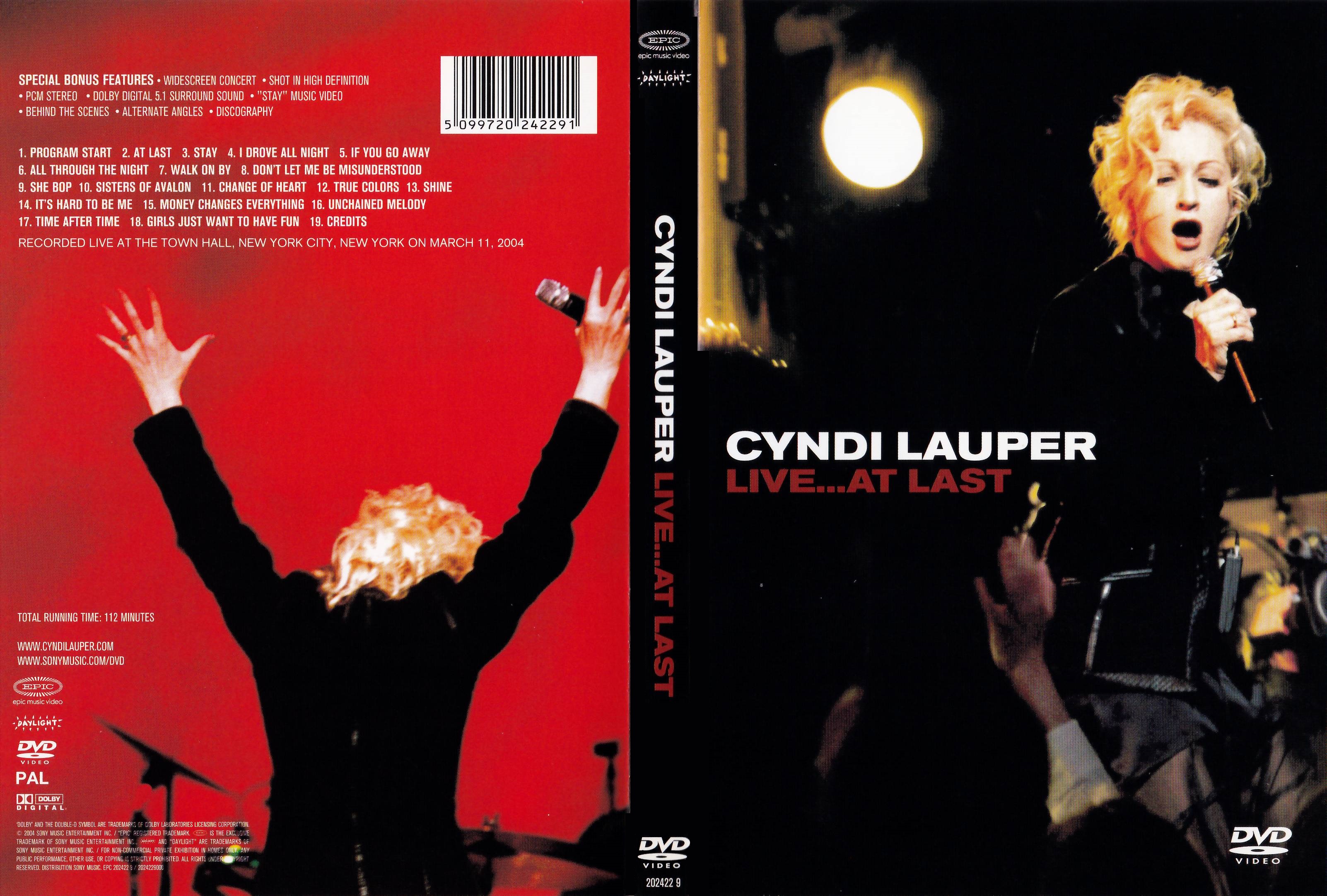 Jaquette DVD Cyndi Lauper Live At Last 