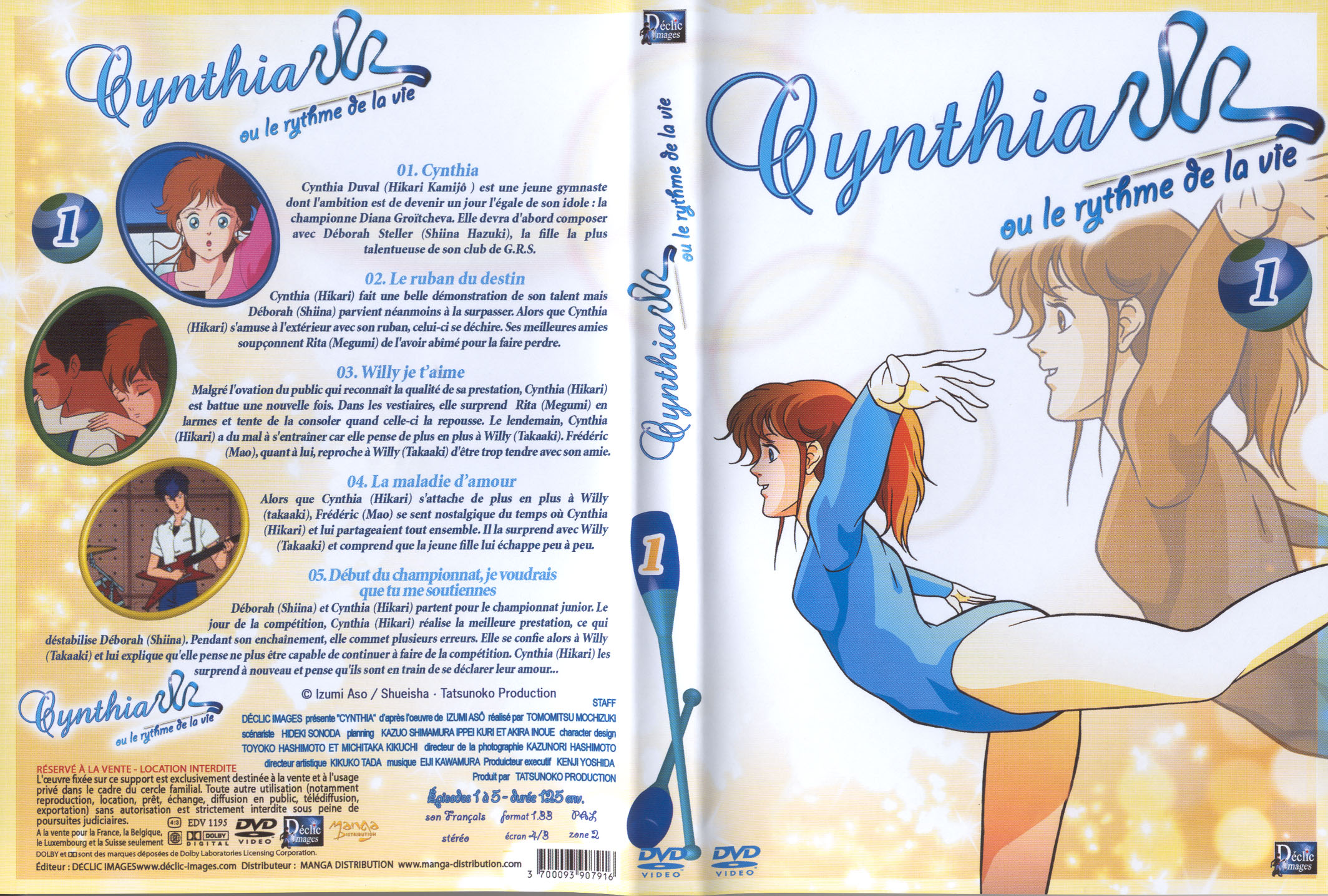 Jaquette DVD Cynthia ou le rythme de la vie vol 1