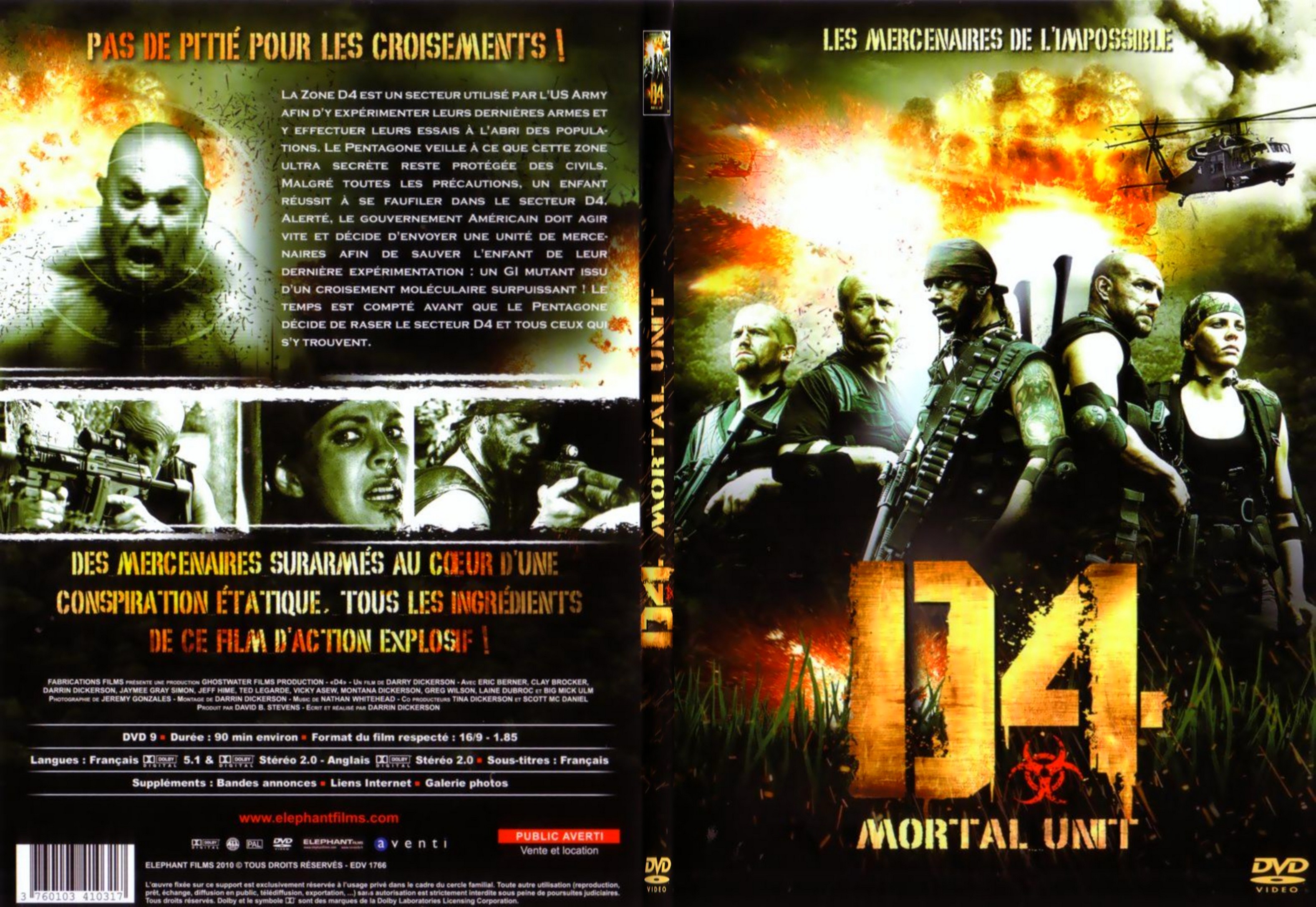 Jaquette DVD D4 mortal unit - SLIM
