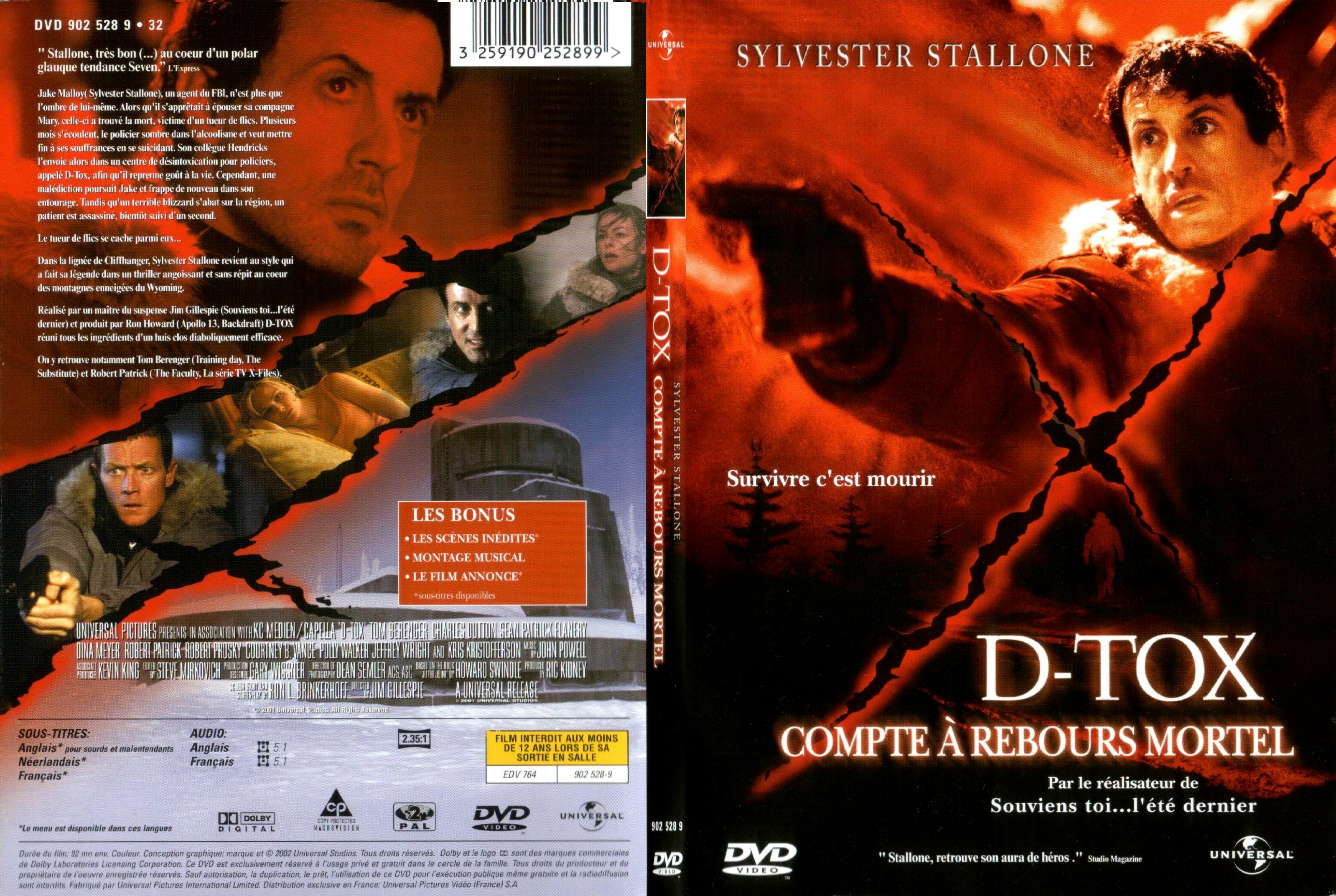 Jaquette DVD D-tox - SLIM