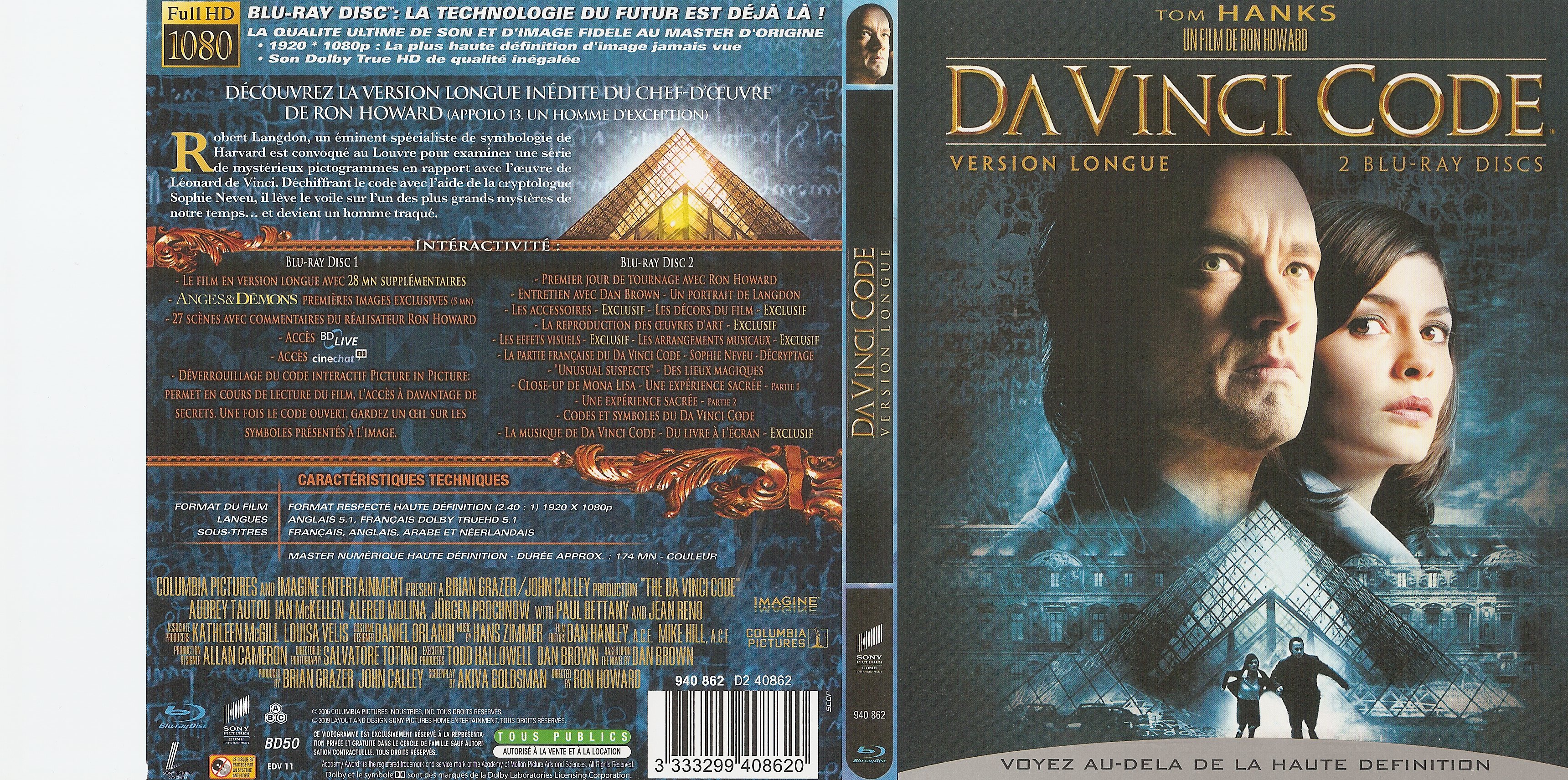 Jaquette DVD Da Vinci Code (BLU-RAY)