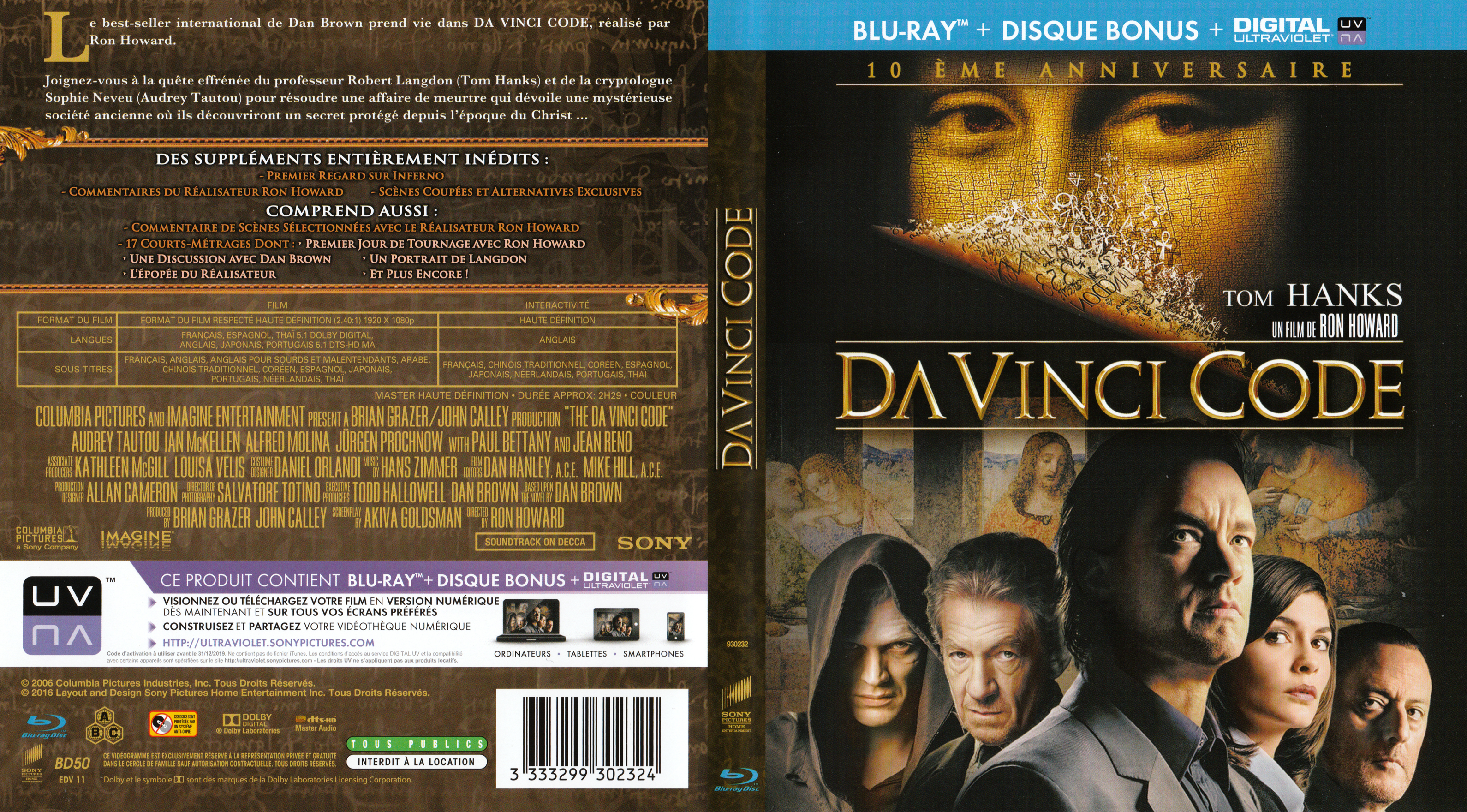 Jaquette DVD Da Vinci Code (BLU-RAY) v3