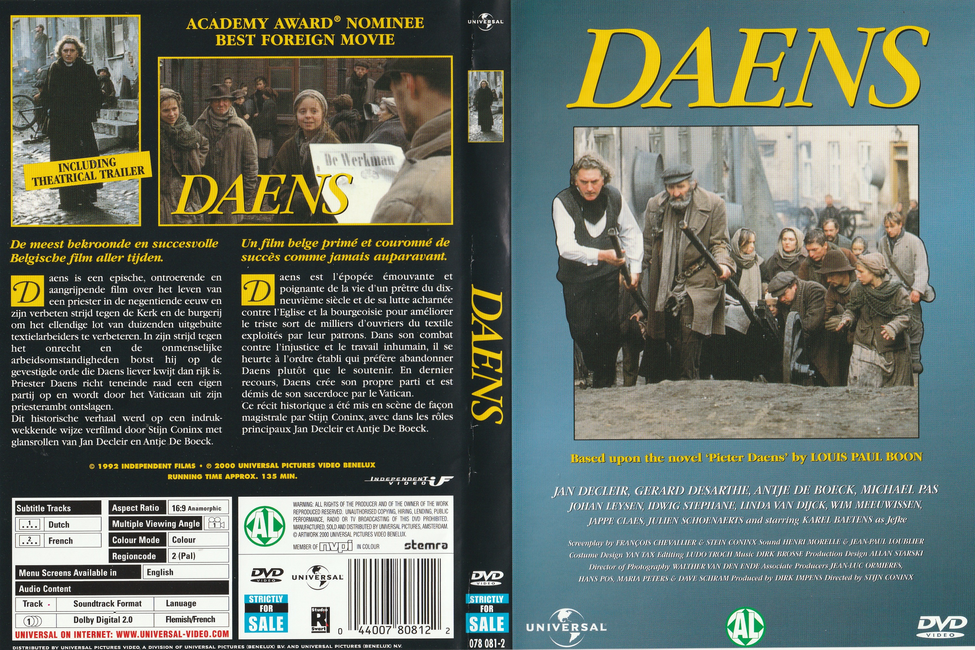 Jaquette DVD Daens v2