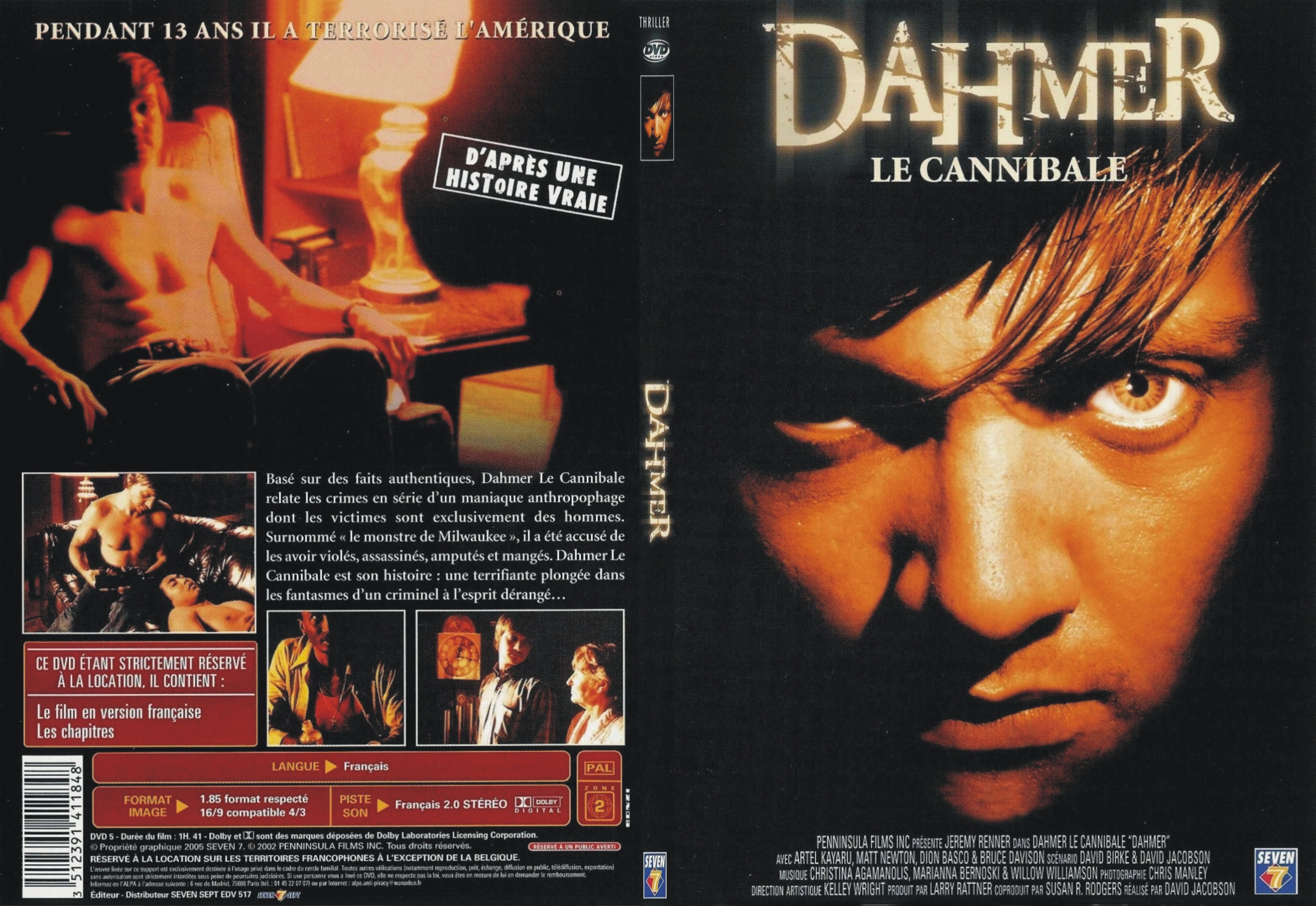 Jaquette DVD de Dahmer le Cannibale - SLIM - Cinéma Passion - Dahmer Le Cannibale