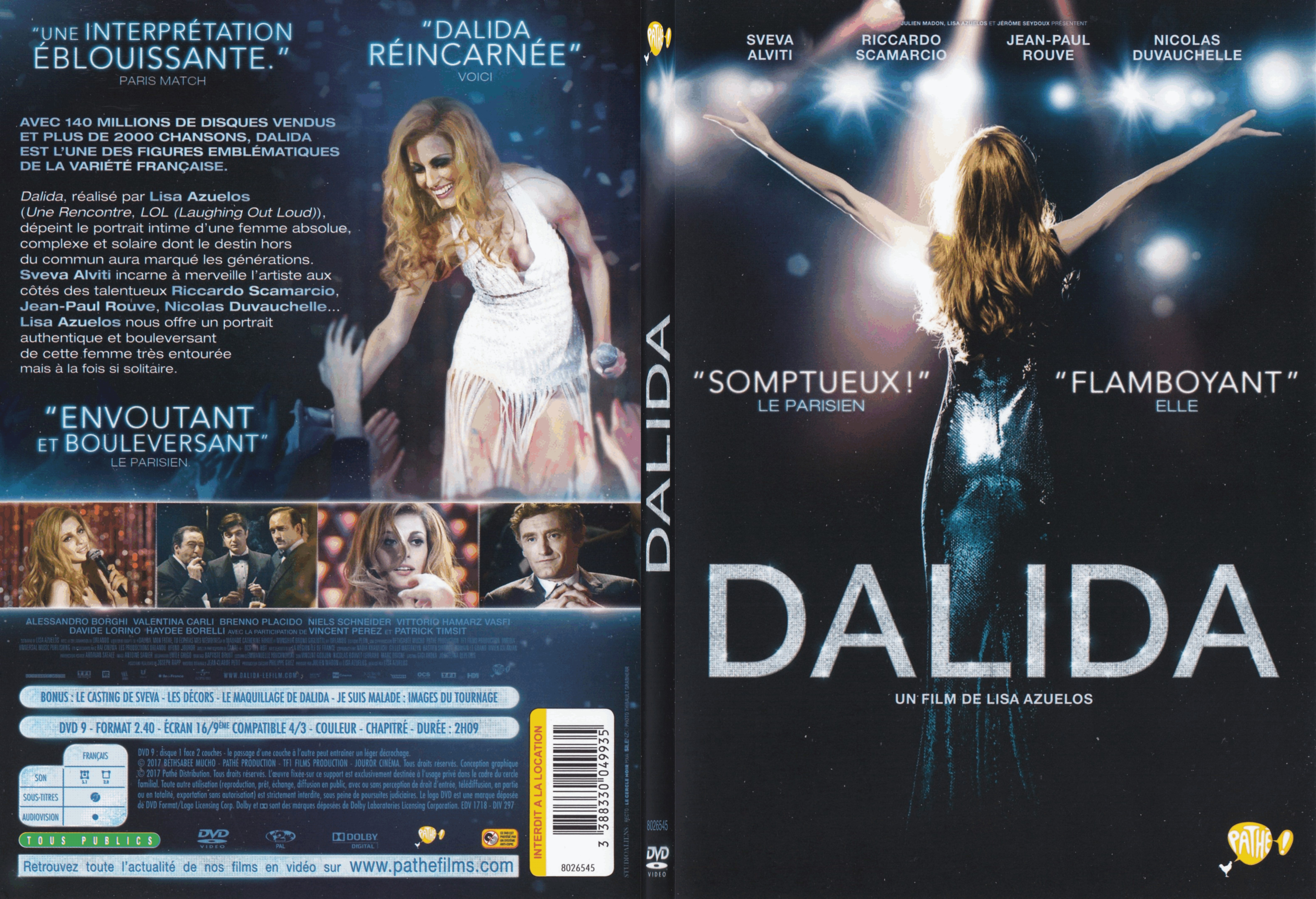 Jaquette DVD Dalida (2017) - SLIM