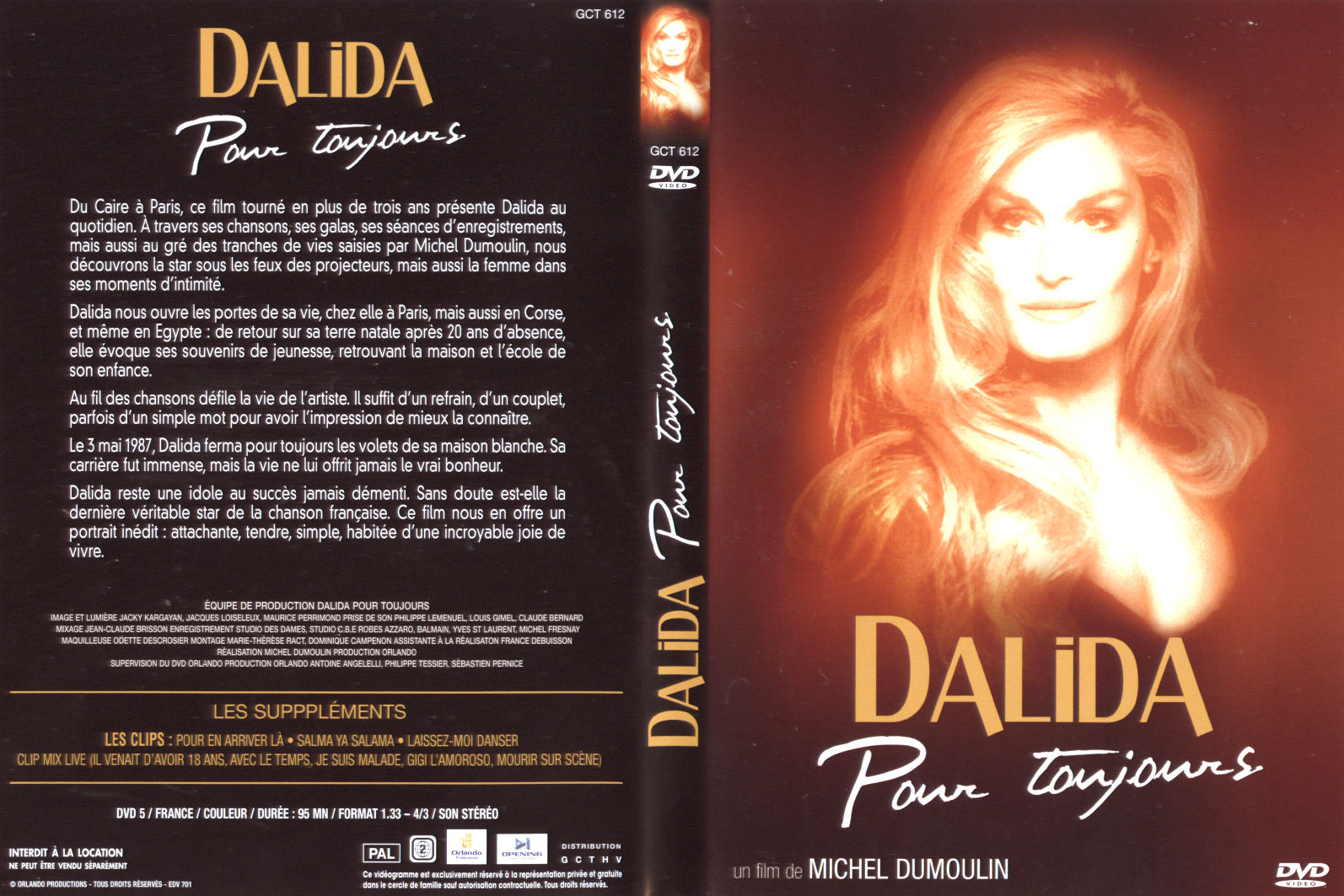 Jaquette DVD Dalida pour toujours