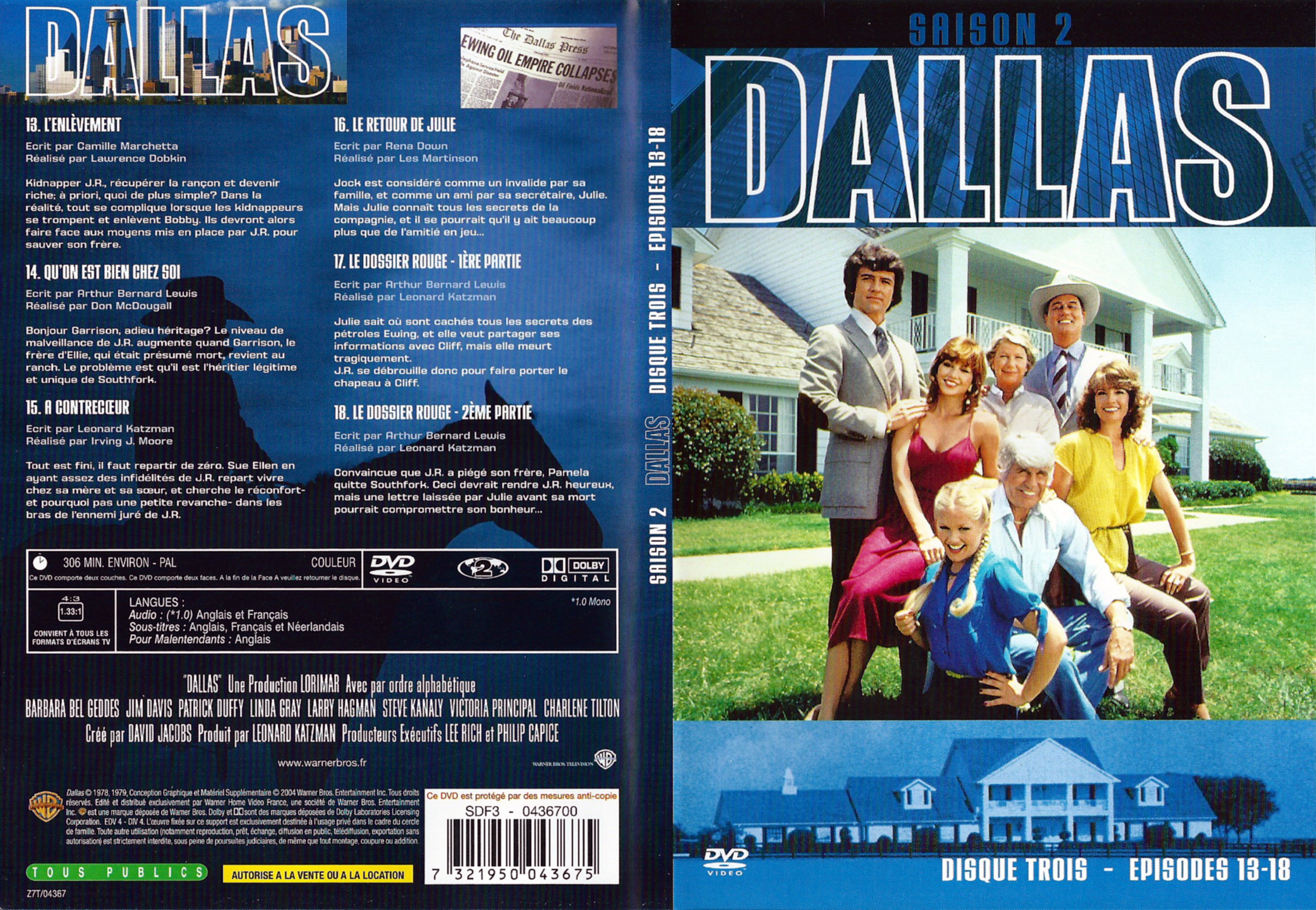 Jaquette DVD Dallas Saison 2 DVD 3