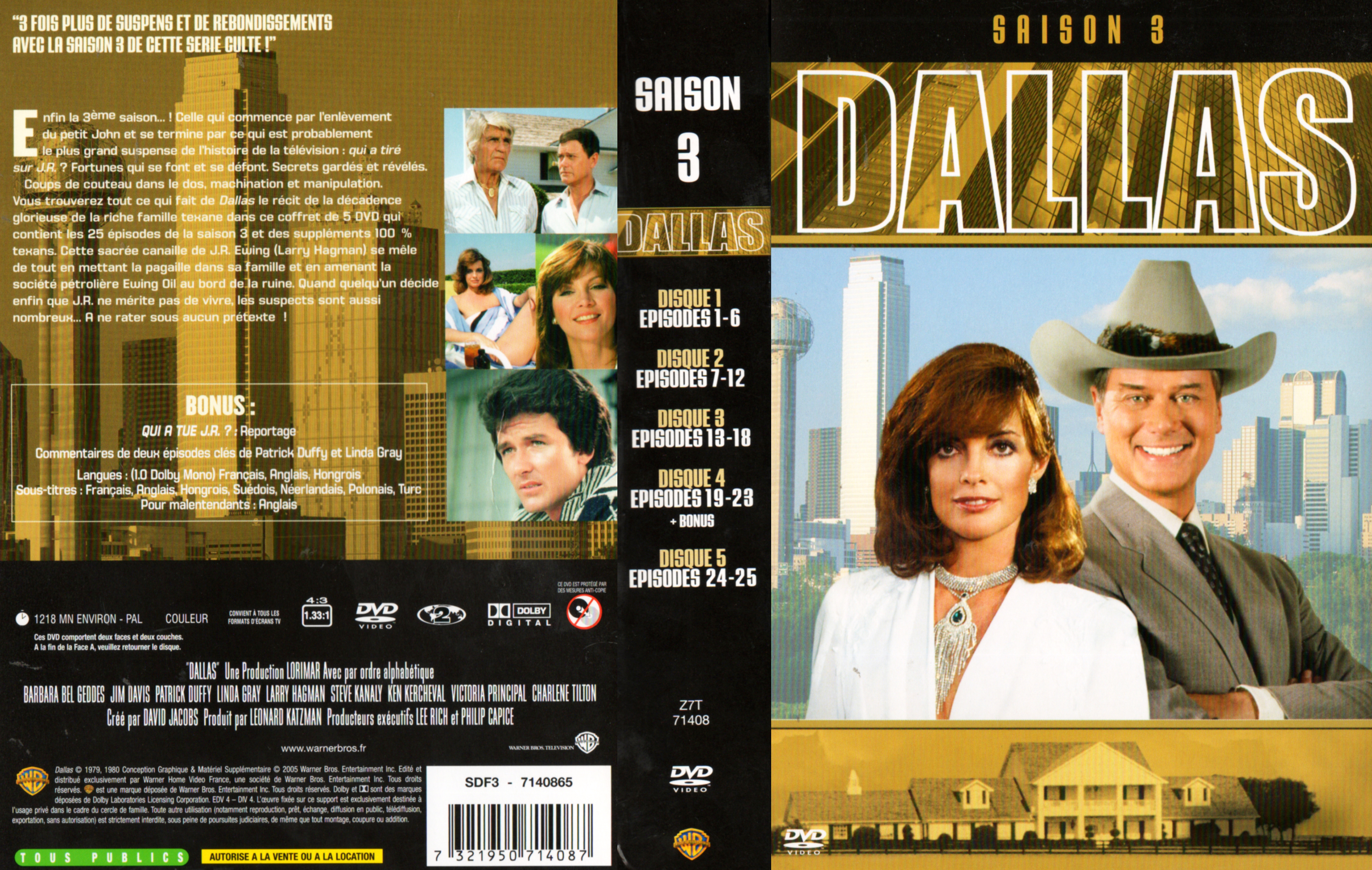 Jaquette DVD Dallas Saison 3 COFFRET