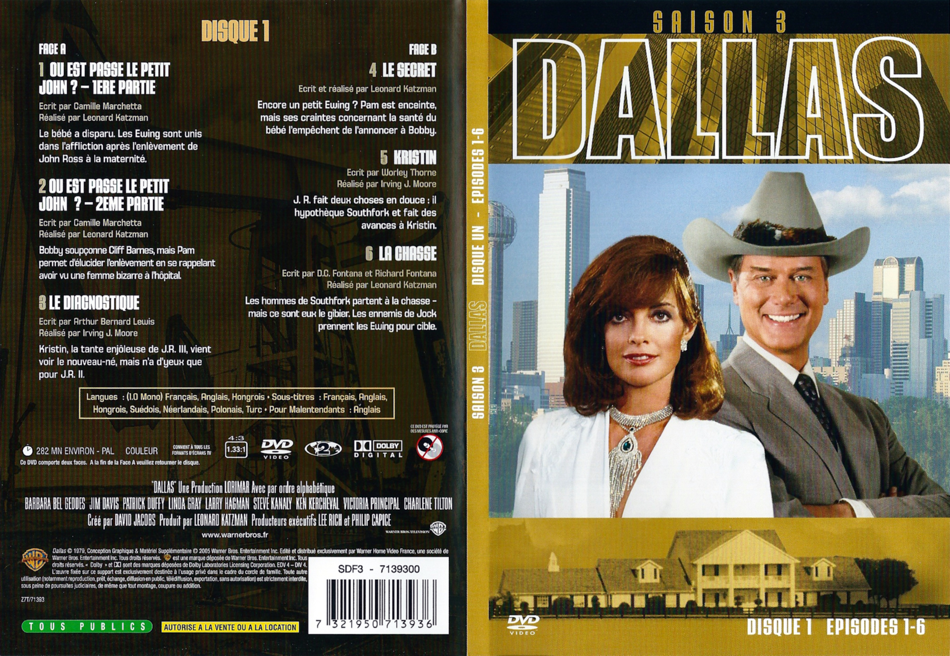Jaquette DVD Dallas Saison 3 DVD 1