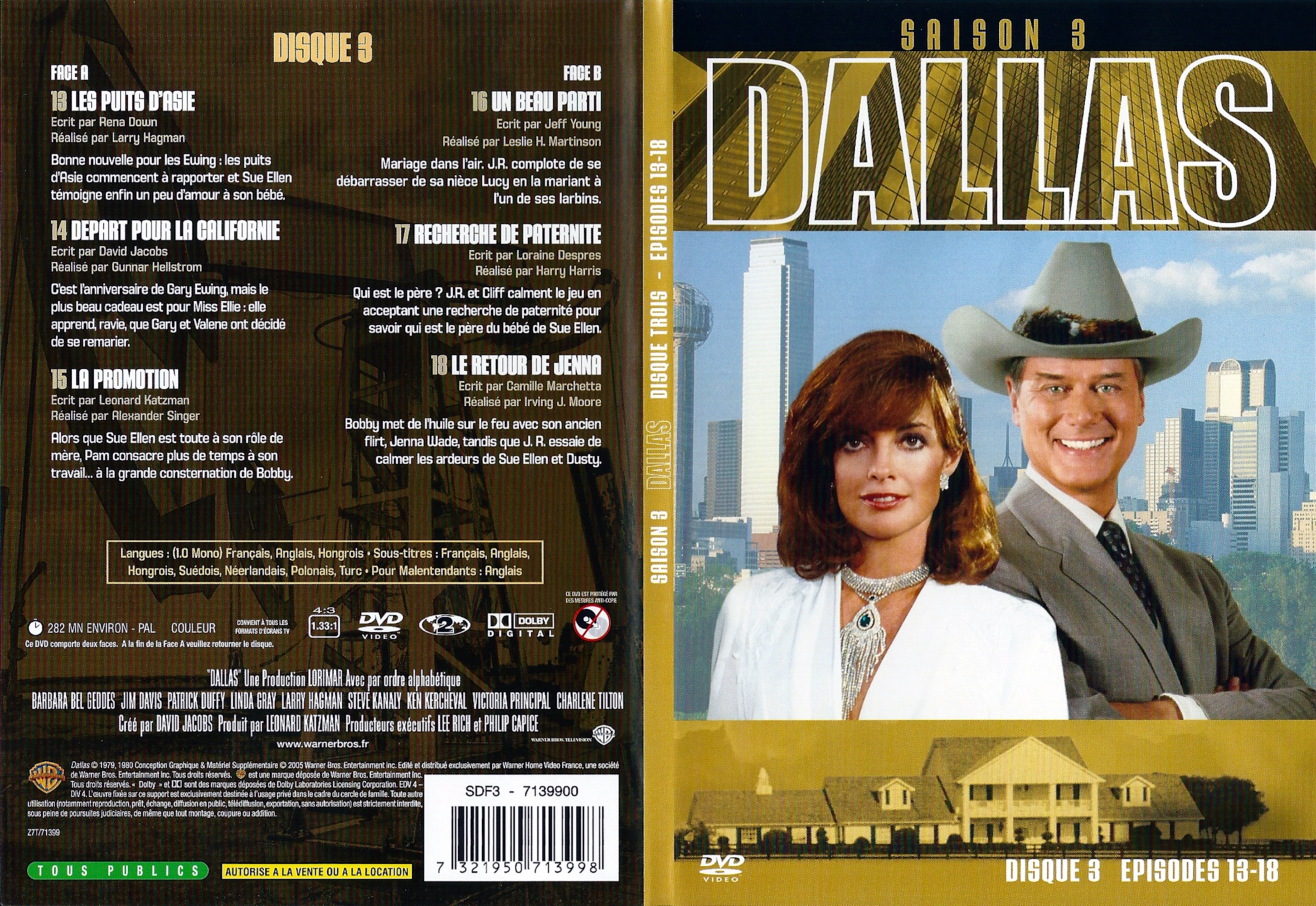 Jaquette DVD Dallas Saison 3 DVD 3