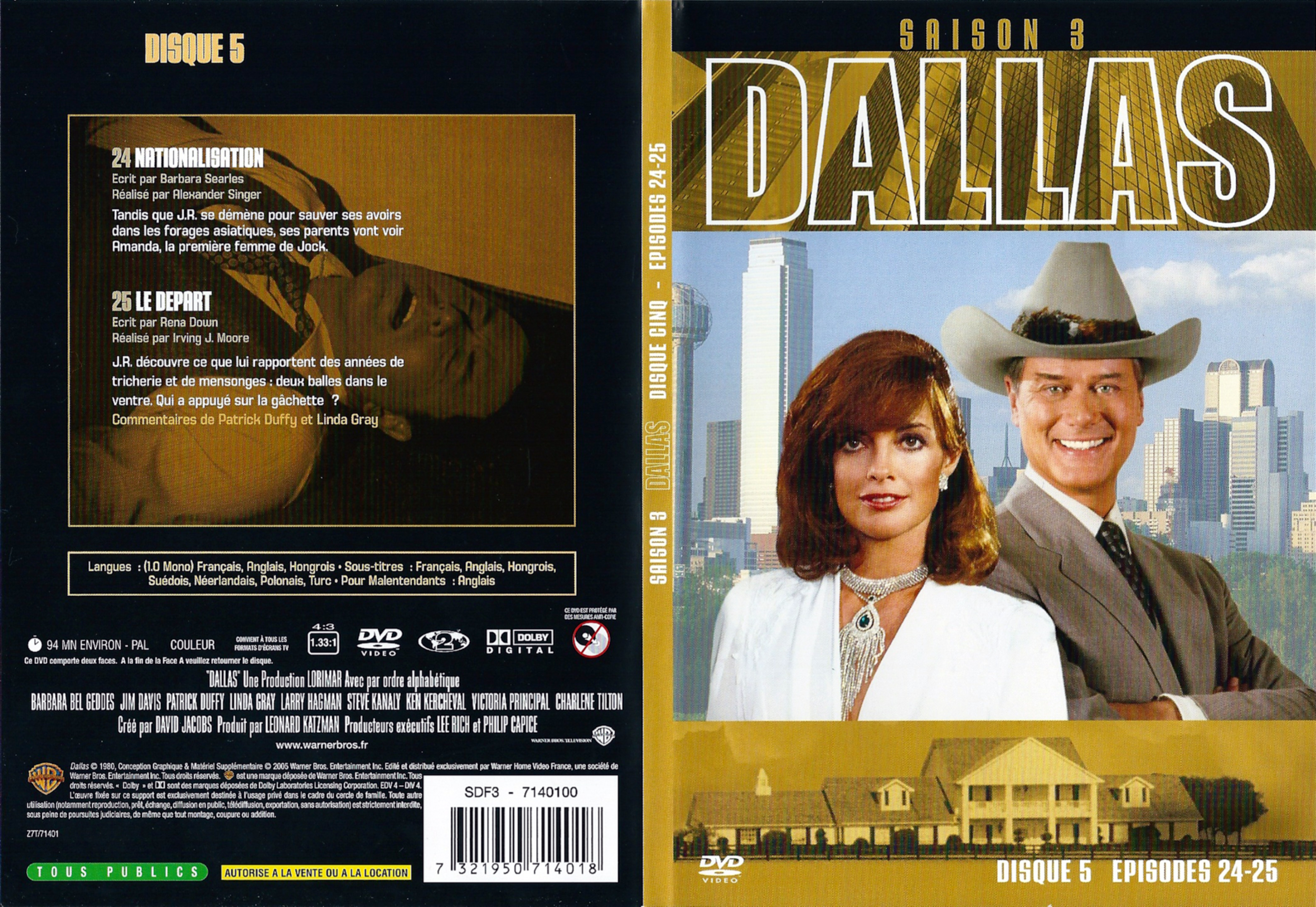 Jaquette DVD Dallas Saison 3 DVD 5