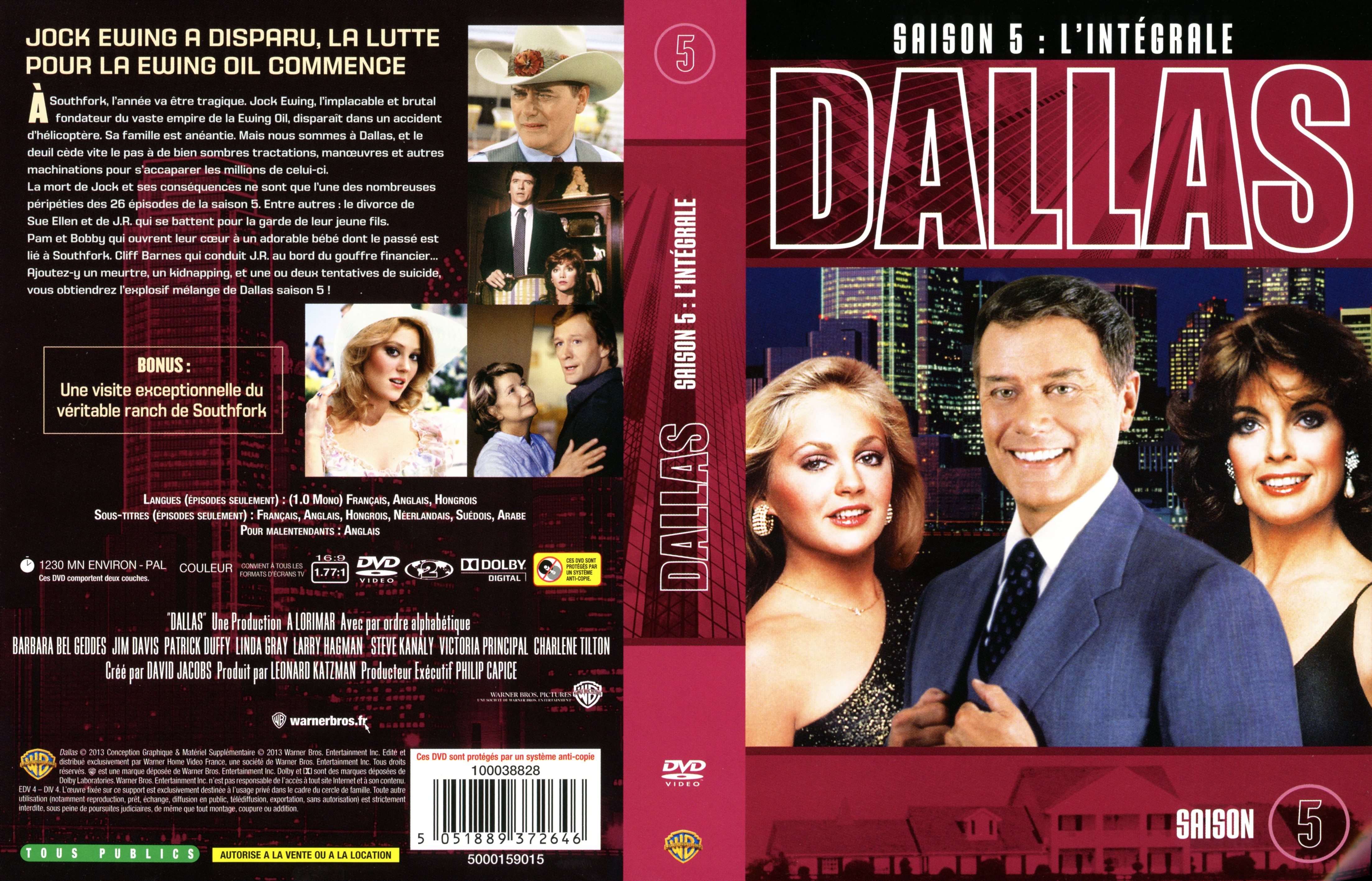Jaquette DVD Dallas Saison 5 COFFRET