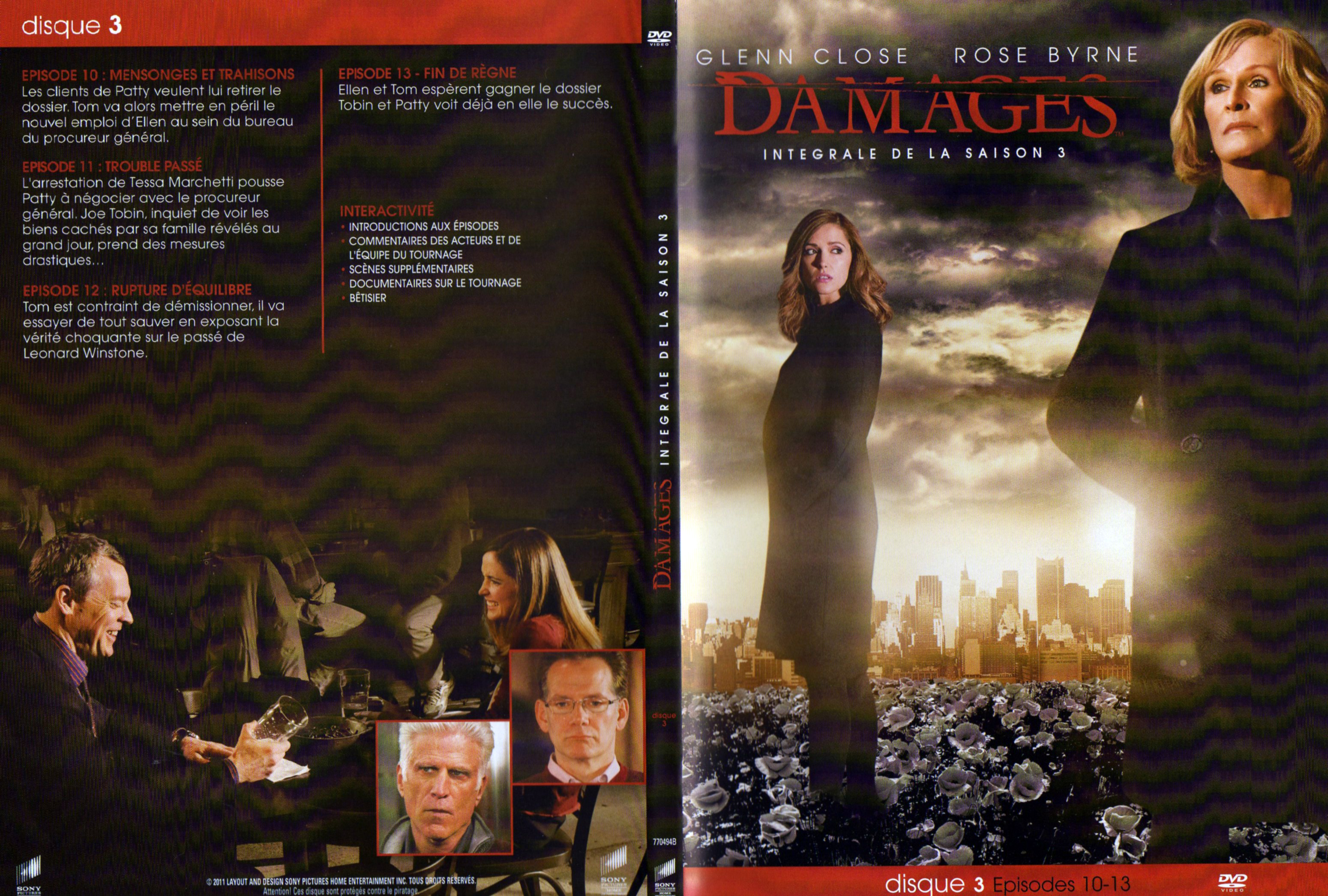 Jaquette DVD Damages Saison 3 DVD 2