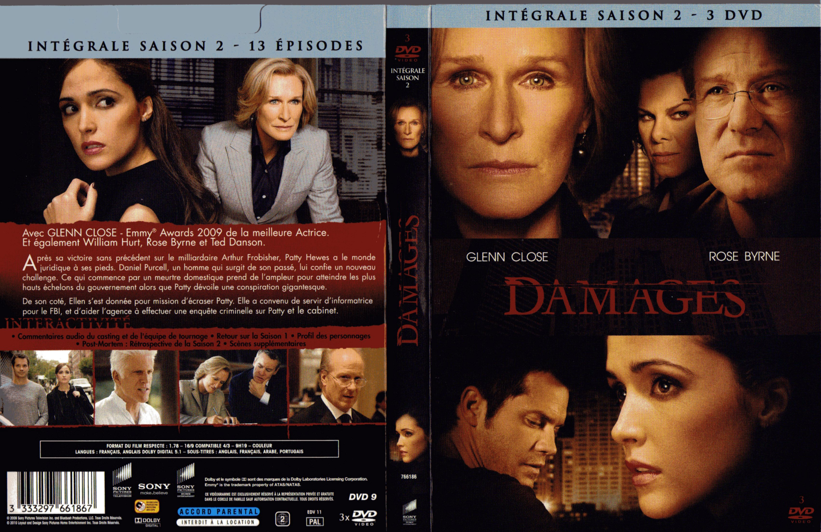 Jaquette DVD Damages saison 2