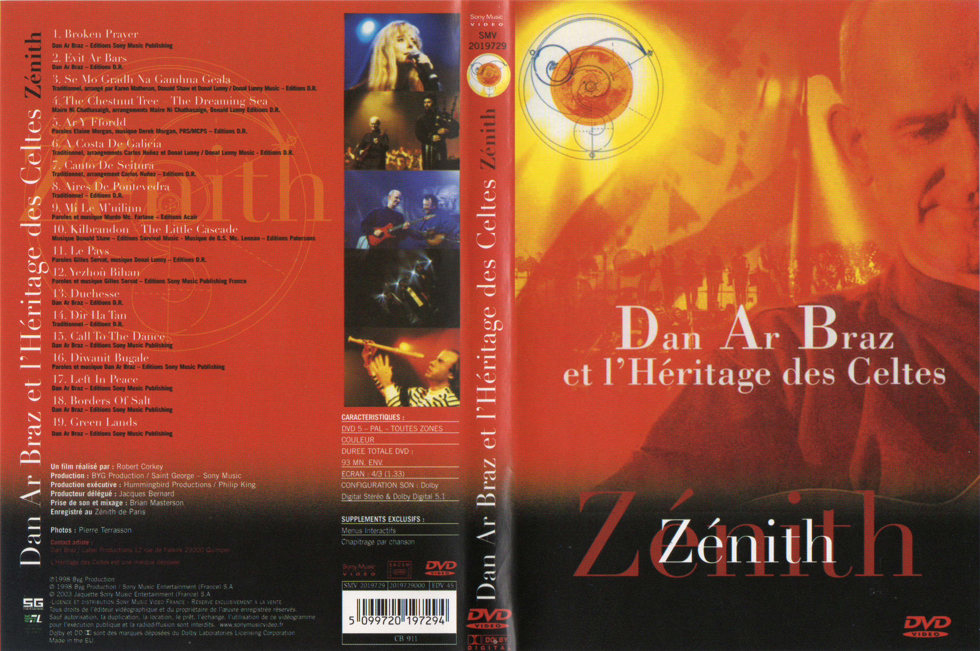 Jaquette DVD Dan Ar Braz Zenith